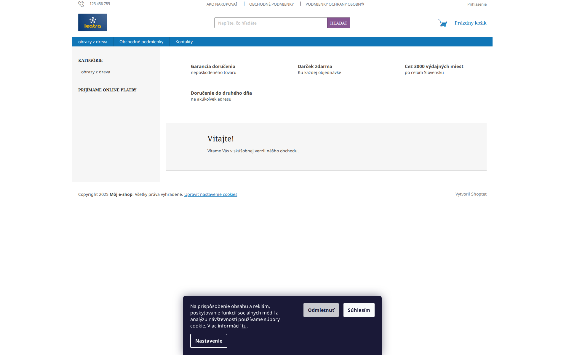 Náhľad webu leatra.sk