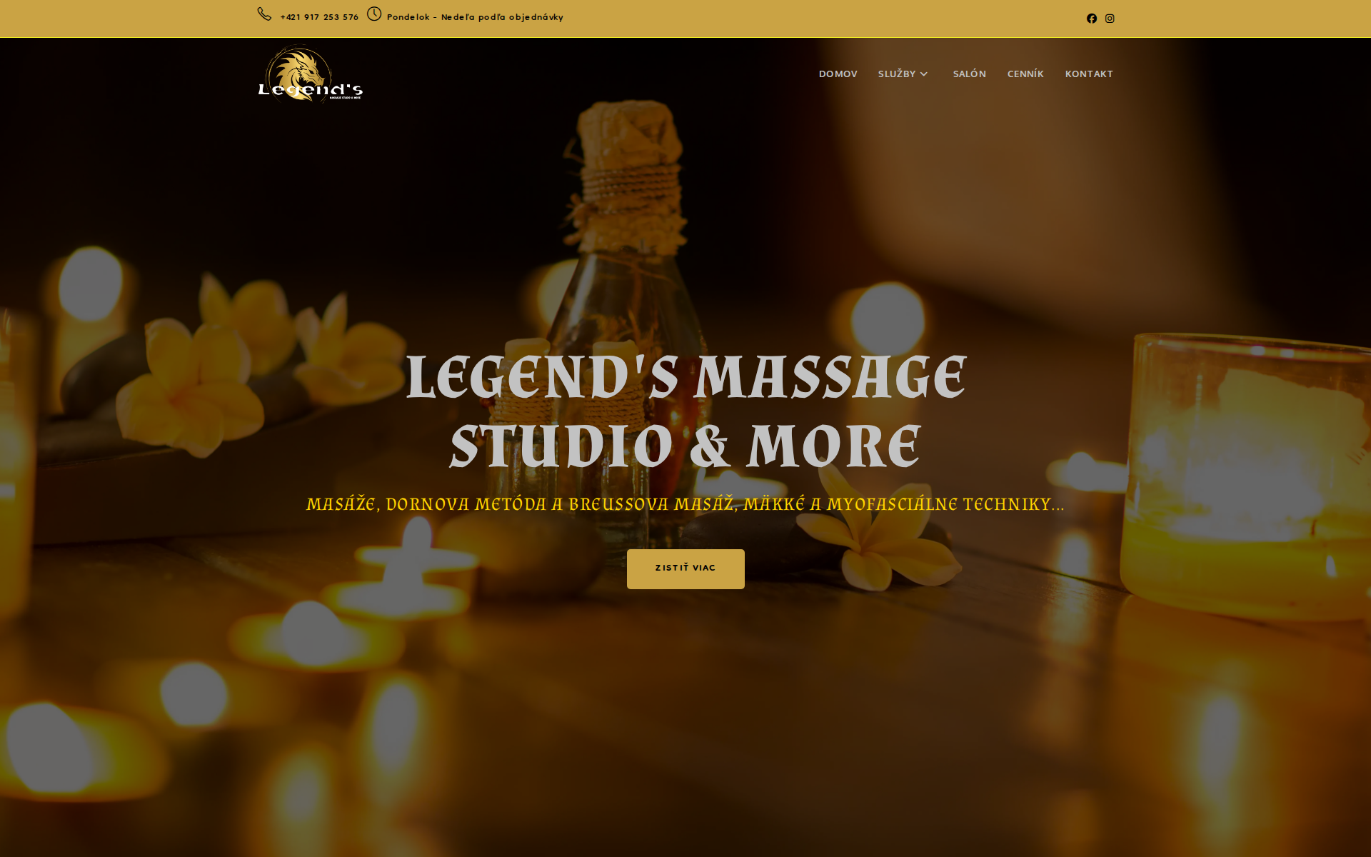 Náhľad webu legendsstudio.sk