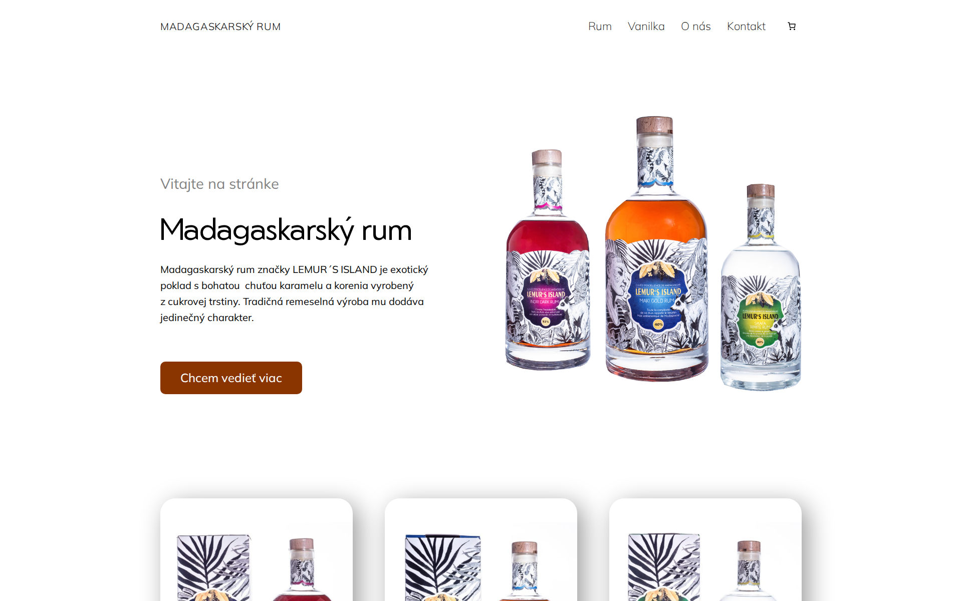 Náhľad webu lemur-rum.sk