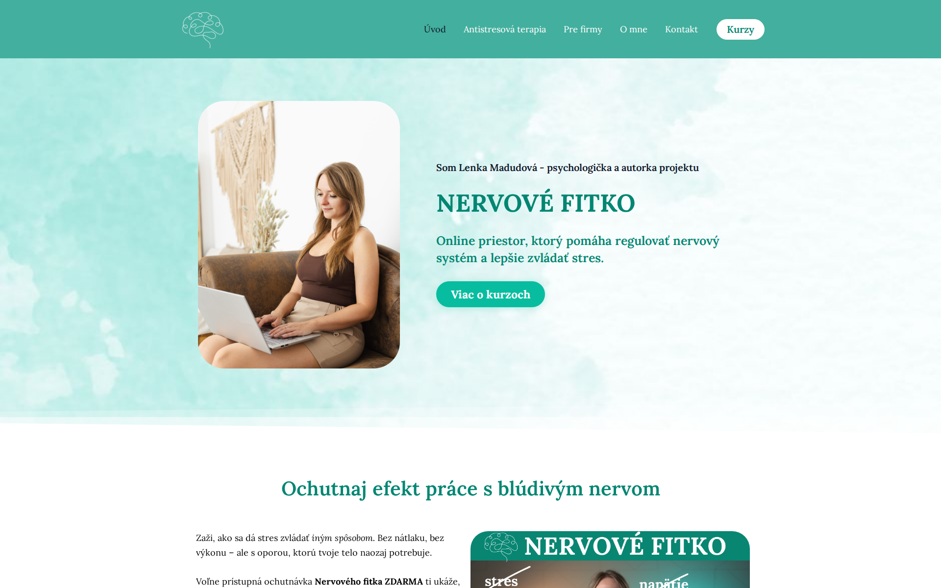 Náhľad webu lenkamadudova.sk