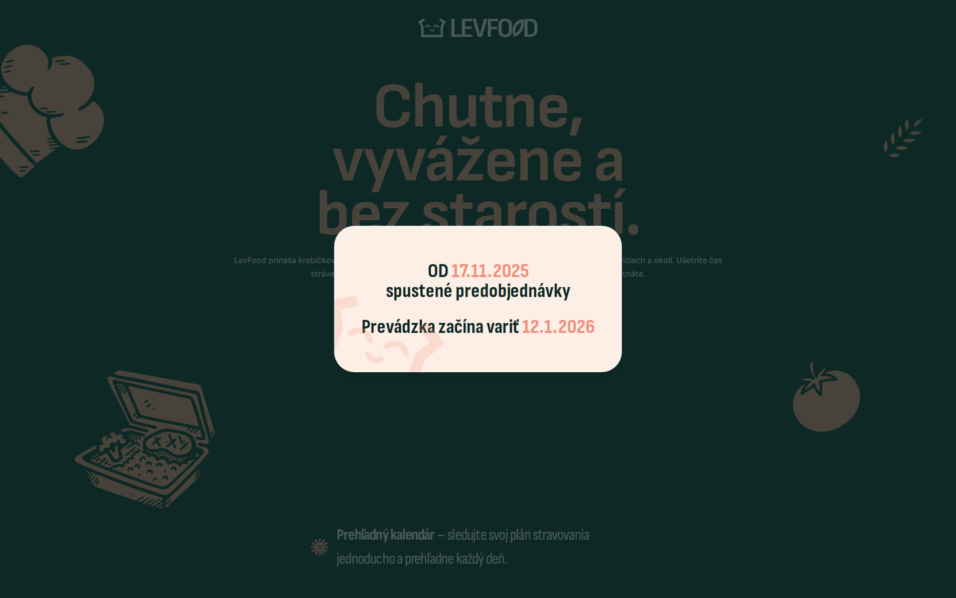Náhľad webu levfood.sk