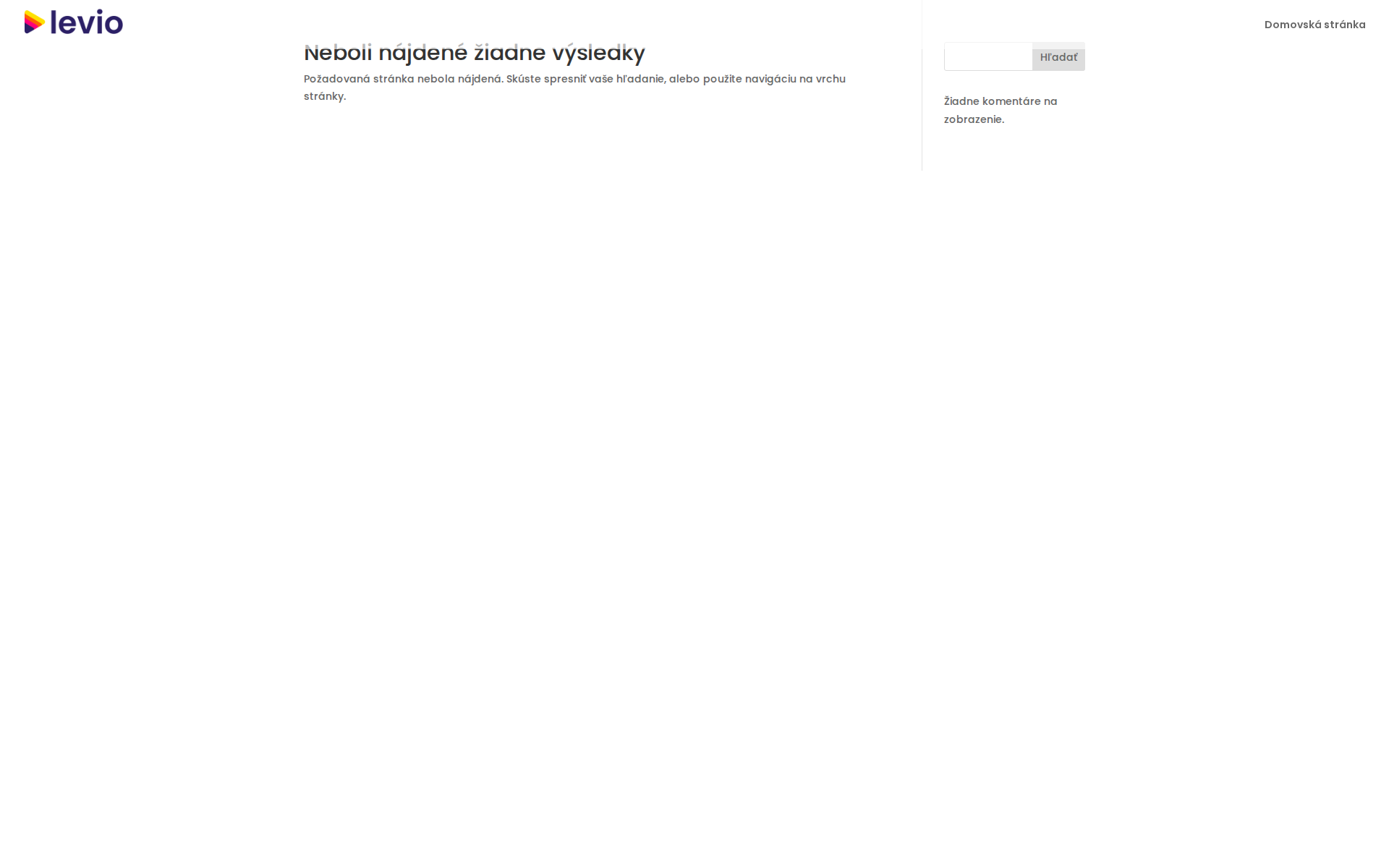 Náhľad webu levio.sk