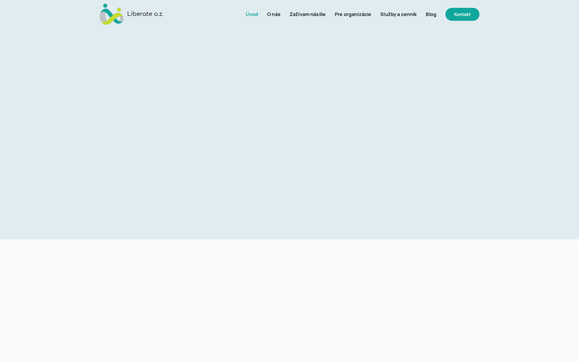 Náhľad webu liberate.sk