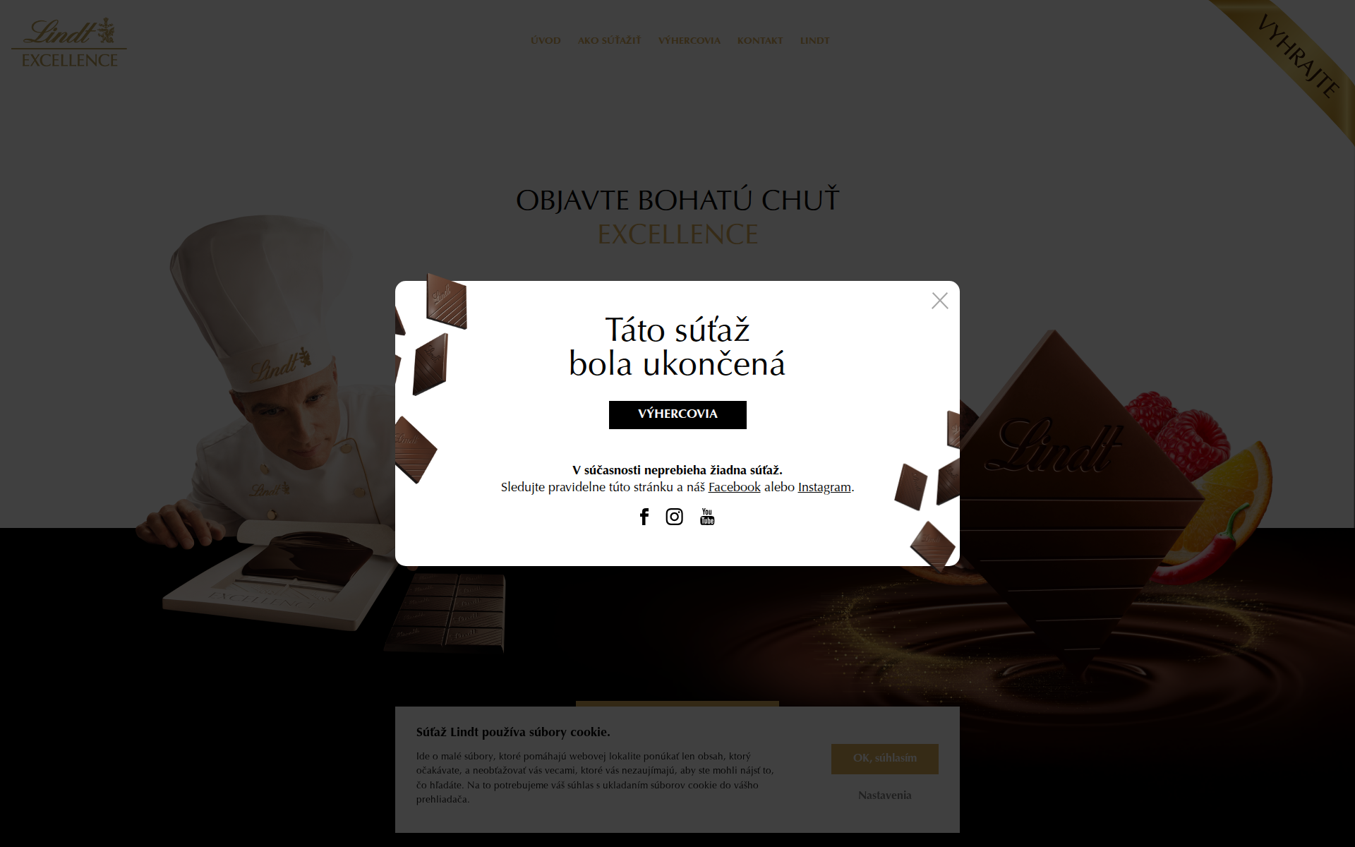 Náhľad webu lindt-sutaz.sk
