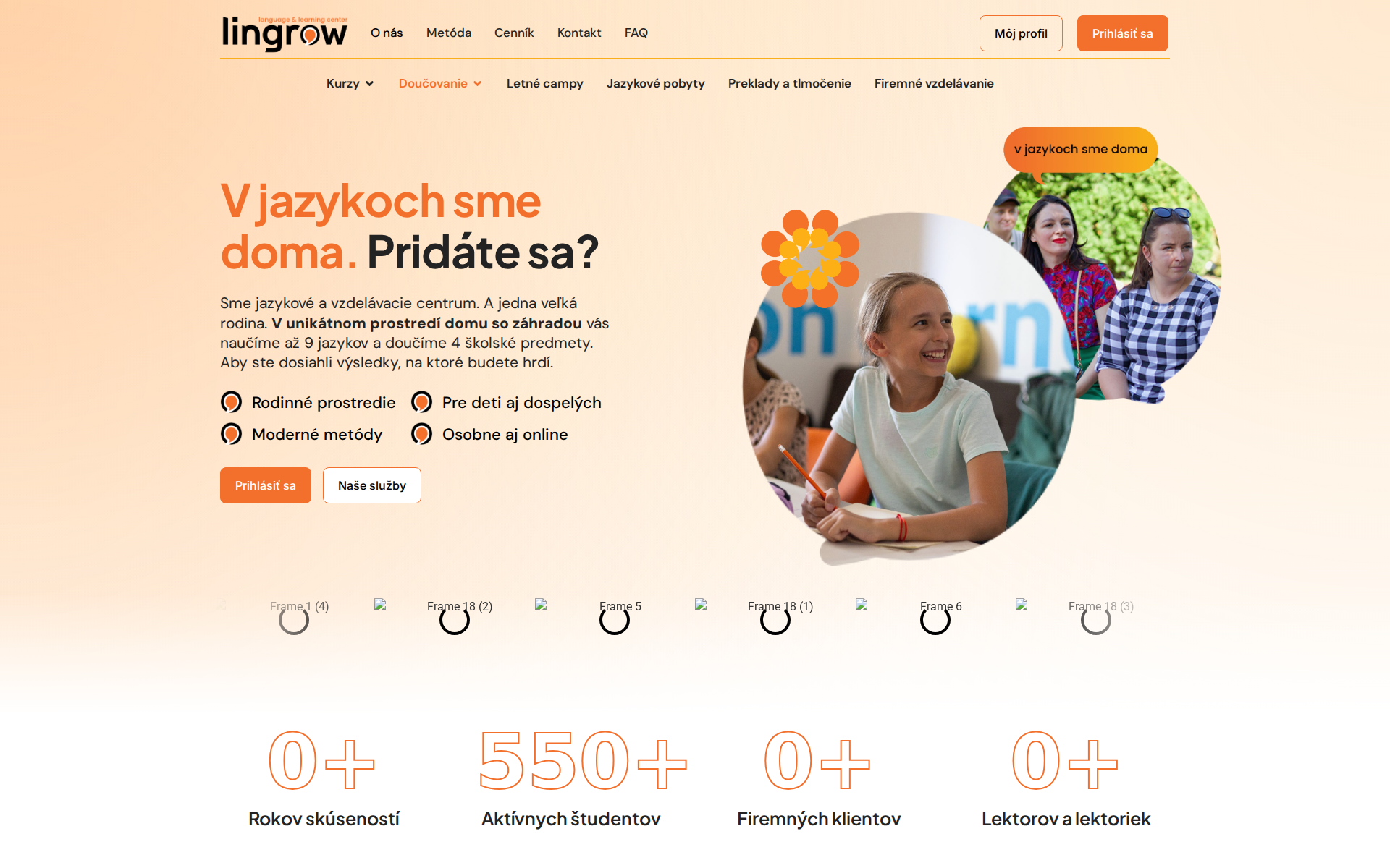 Náhľad webu lingrow.sk