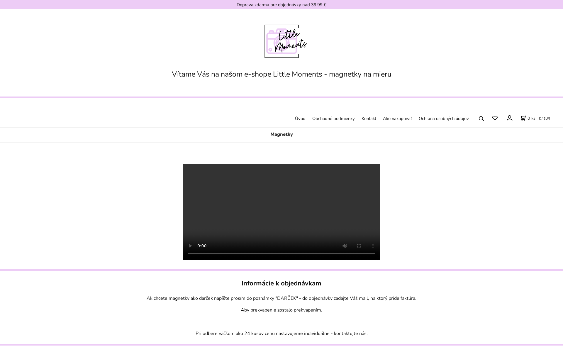 Náhľad webu littlemoments.sk