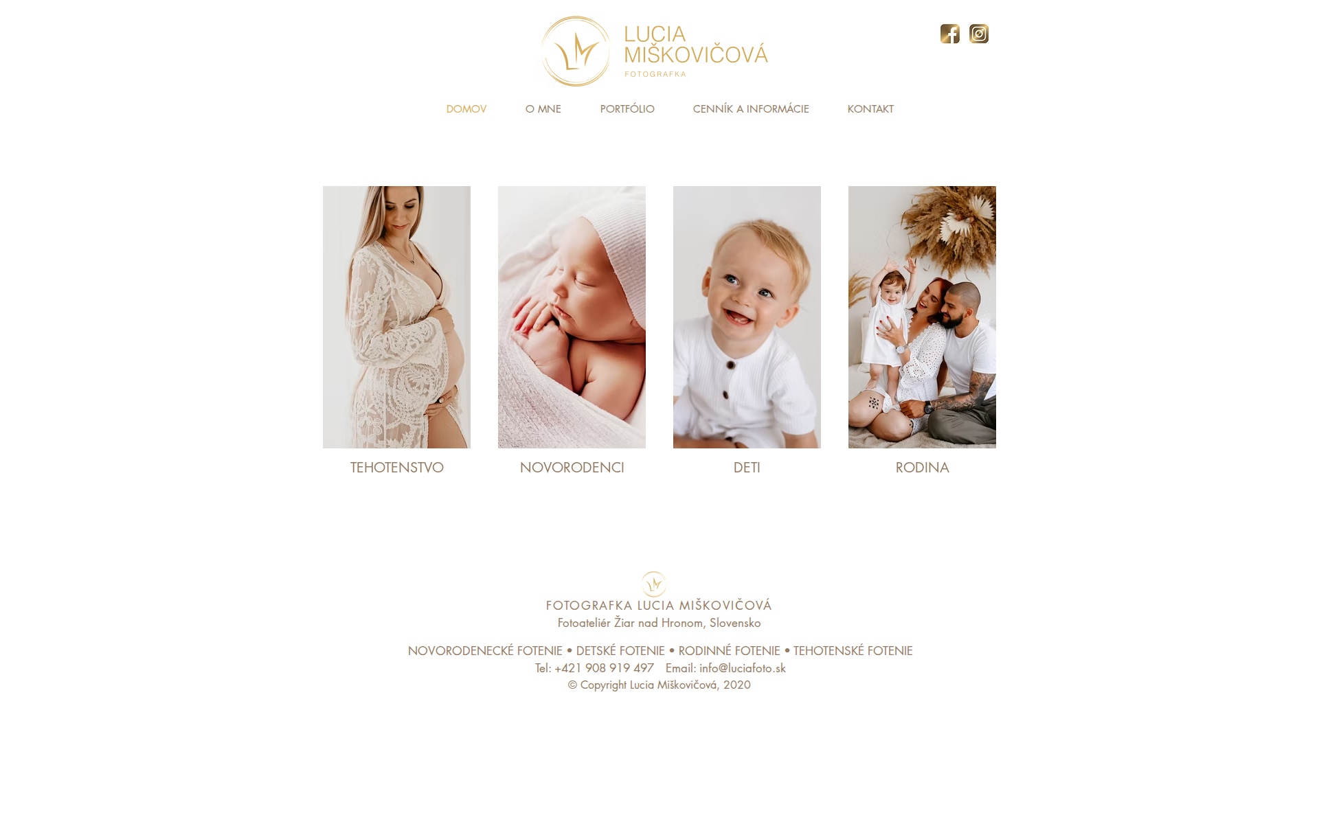 Náhľad webu luciafoto.sk