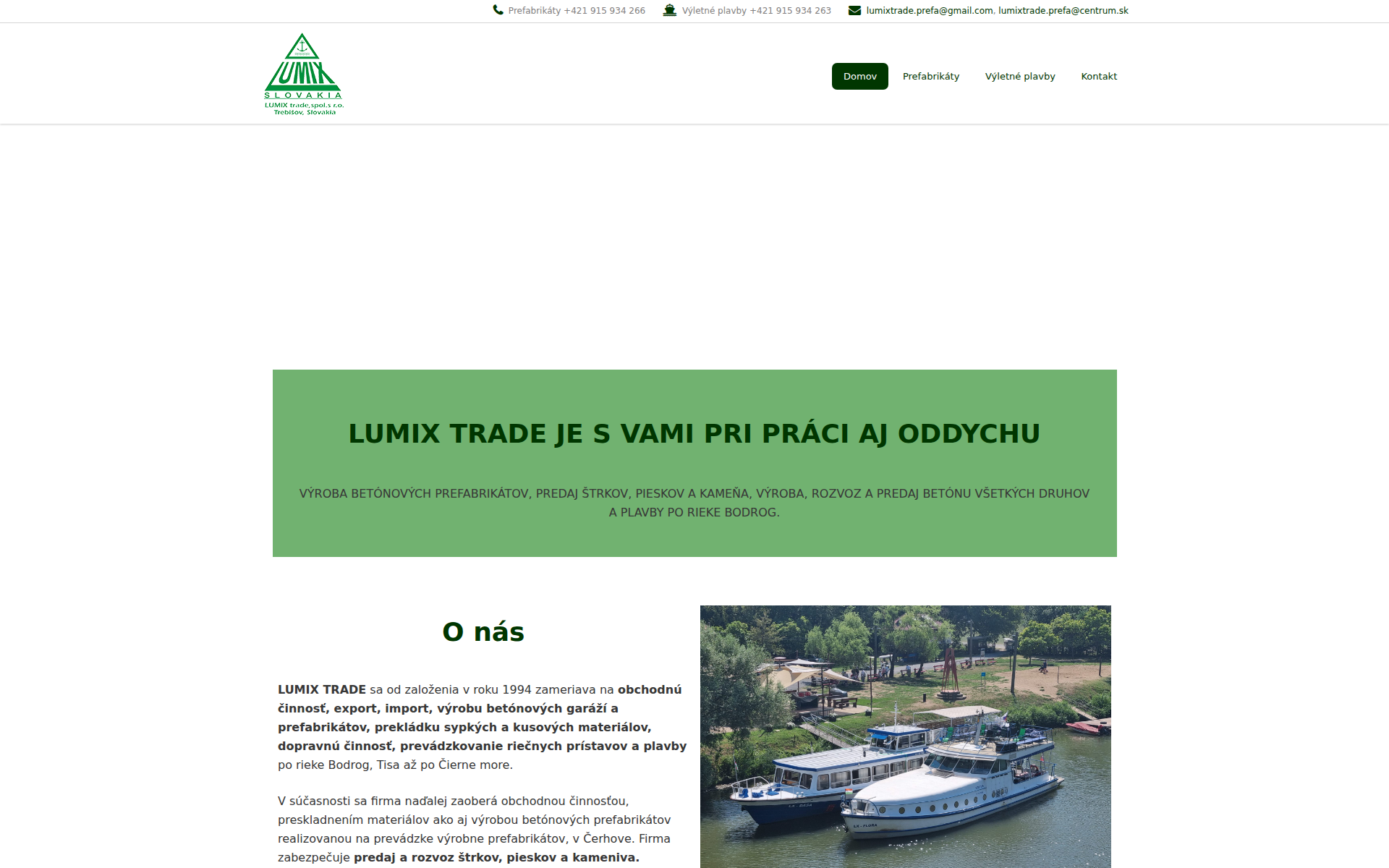 Náhľad webu lumixtrade.sk