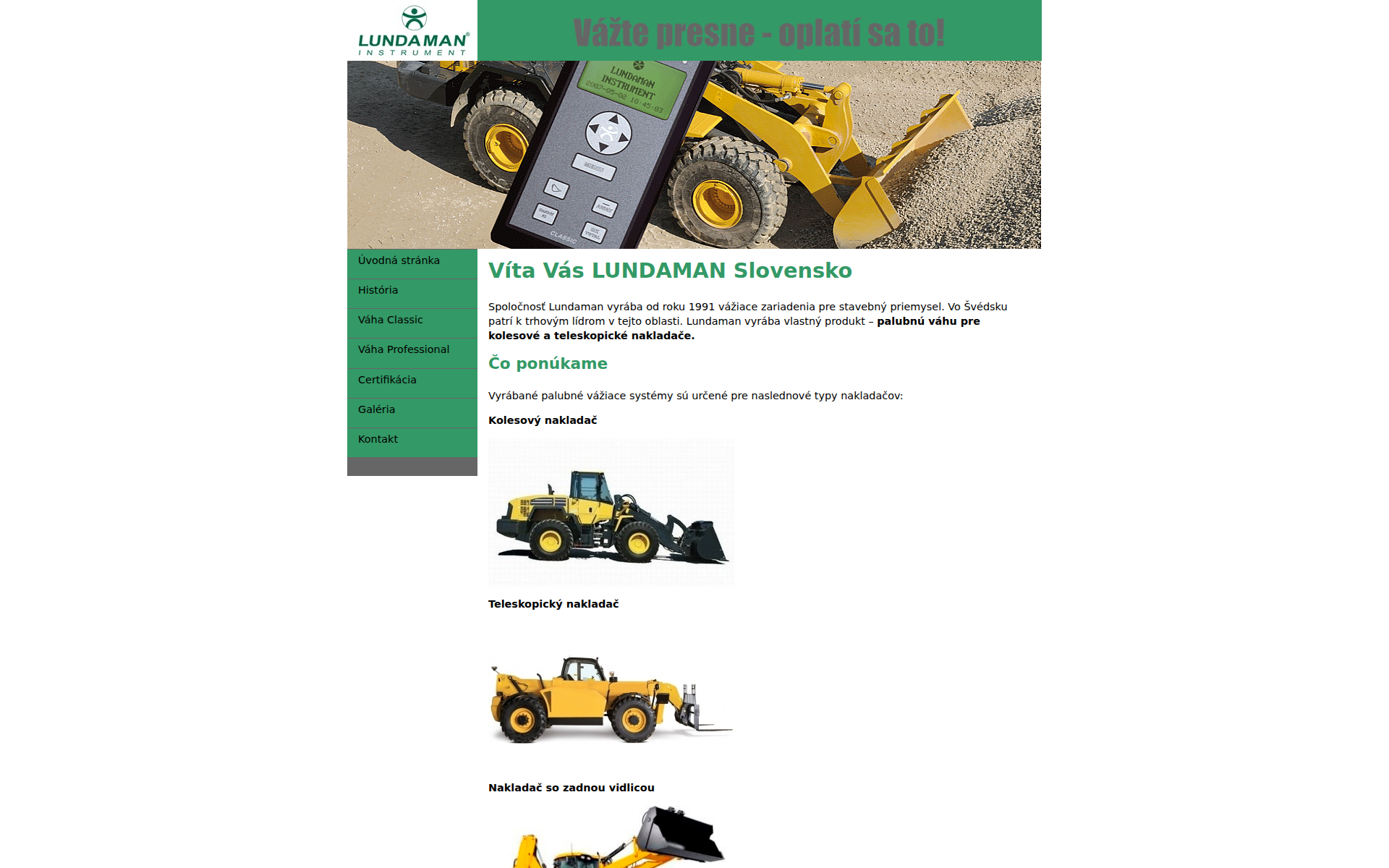 Náhľad webu lundaman.sk