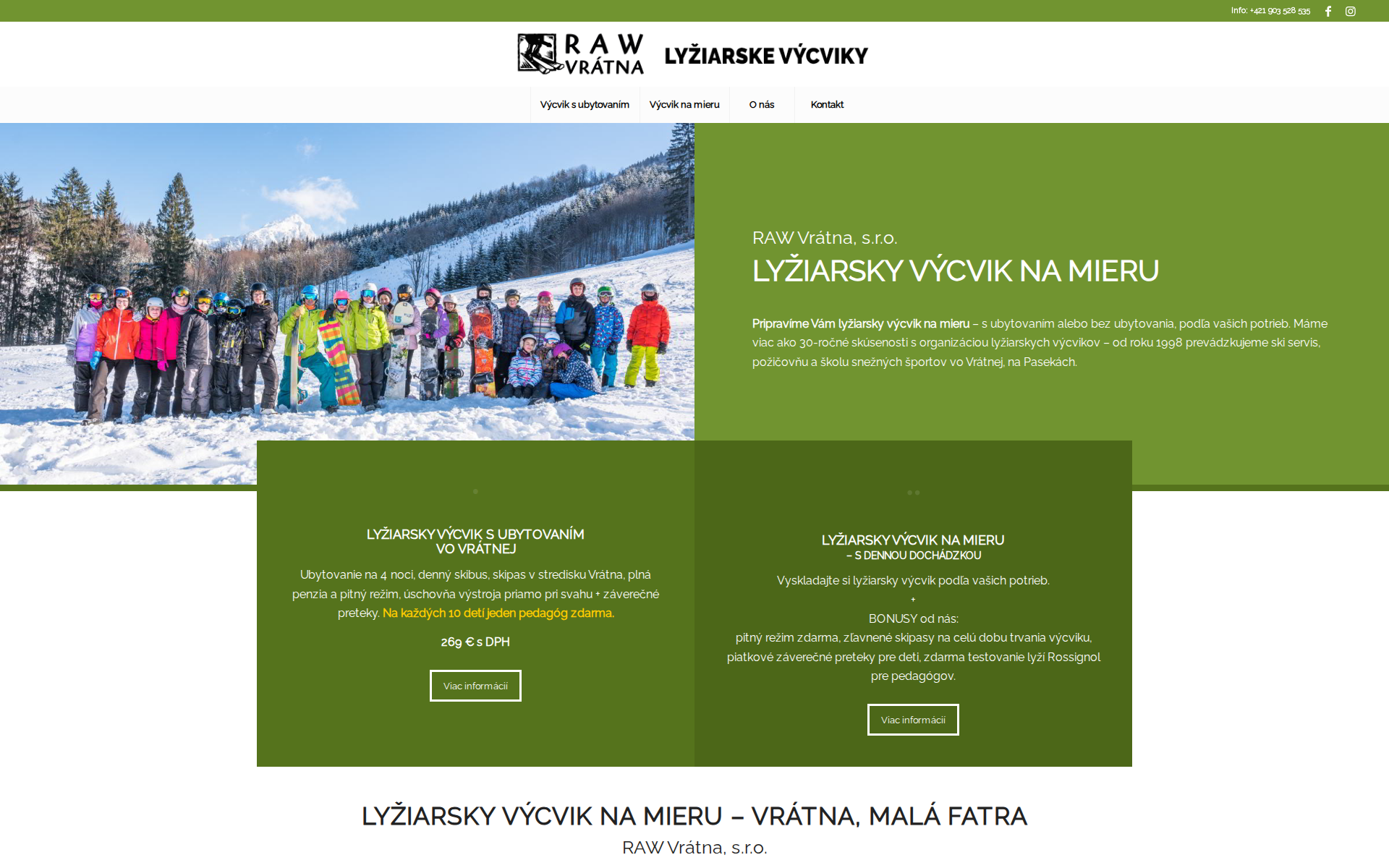 Náhľad webu lyziarsky.sk