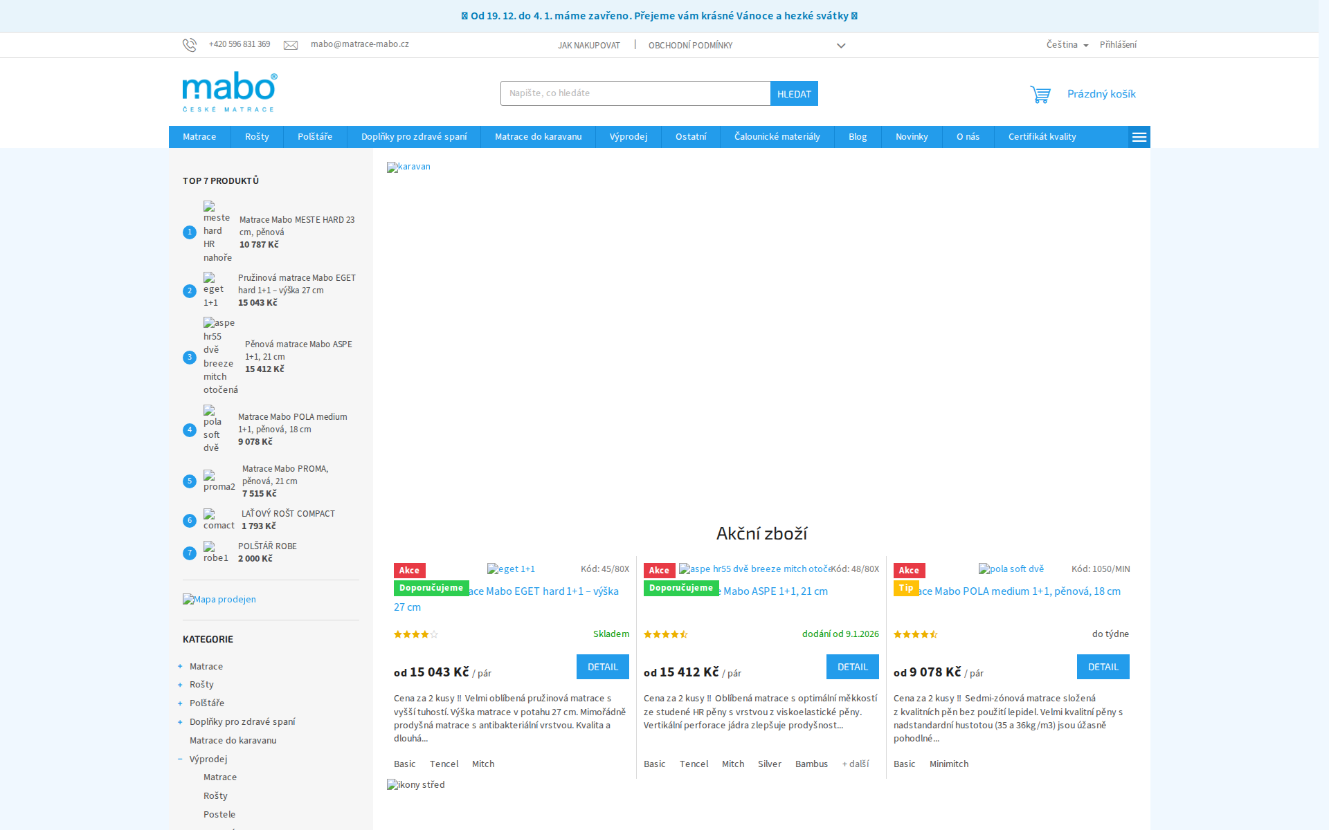 Náhľad webu mabo-matrace.sk