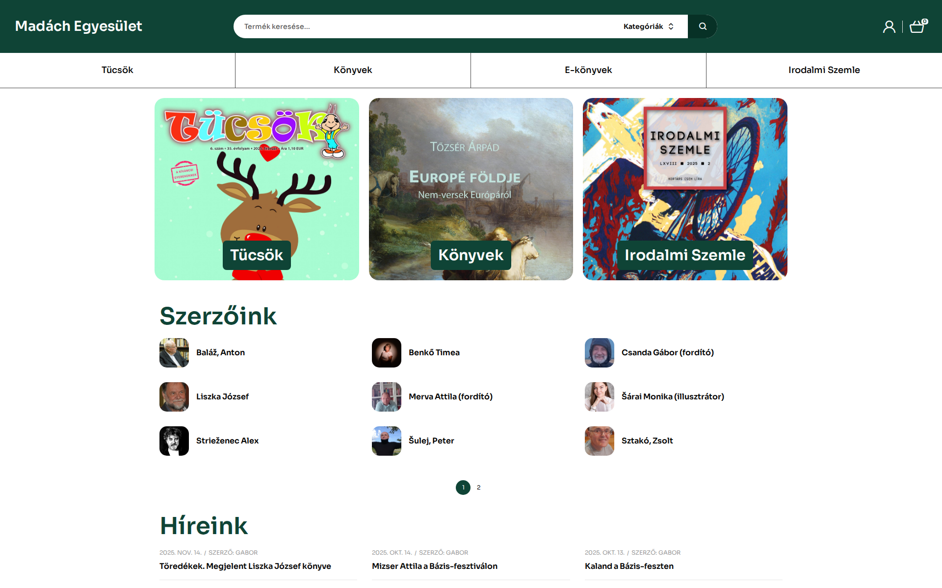 Náhľad webu madachegyesulet.sk