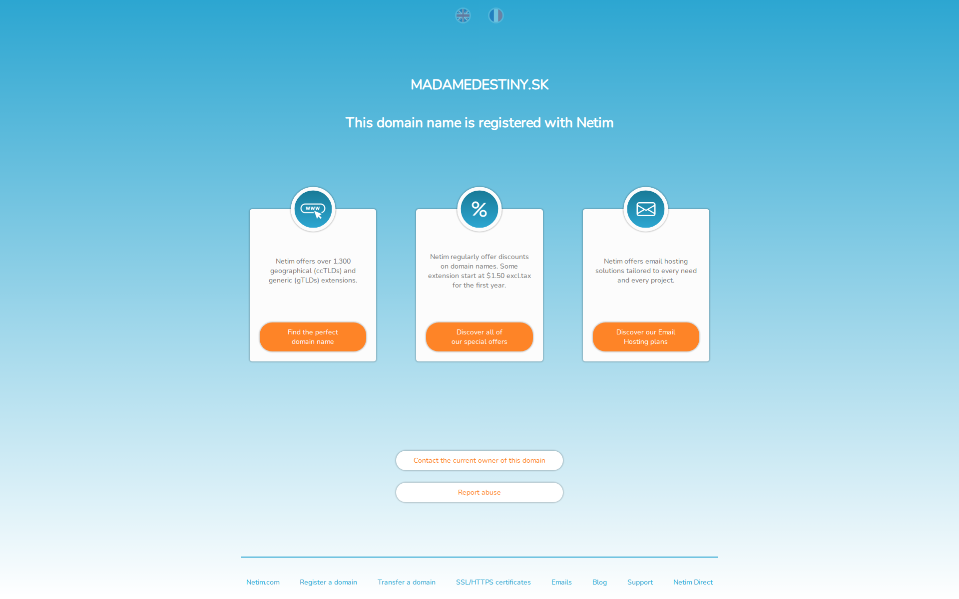 Náhľad webu madamedestiny.sk