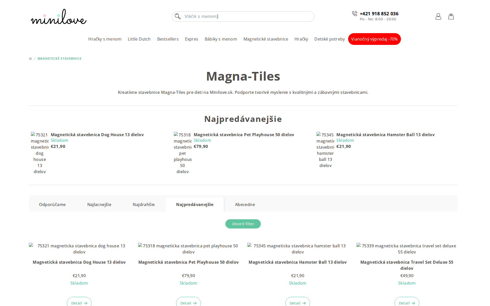 Náhľad webu magna-tiles.sk