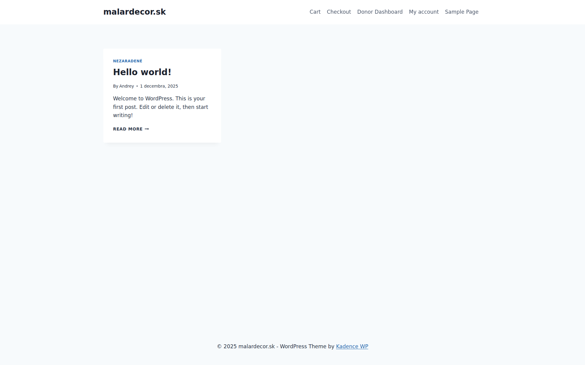 Náhľad webu malardecor.sk