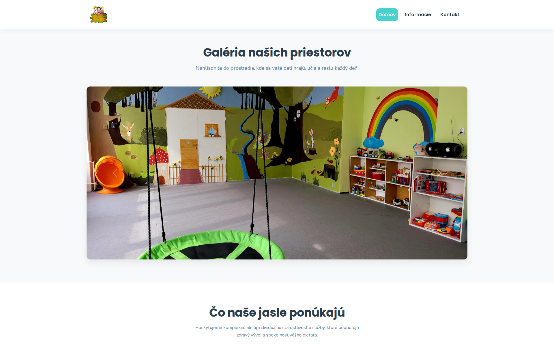 Náhľad webu malysvetjasle.sk