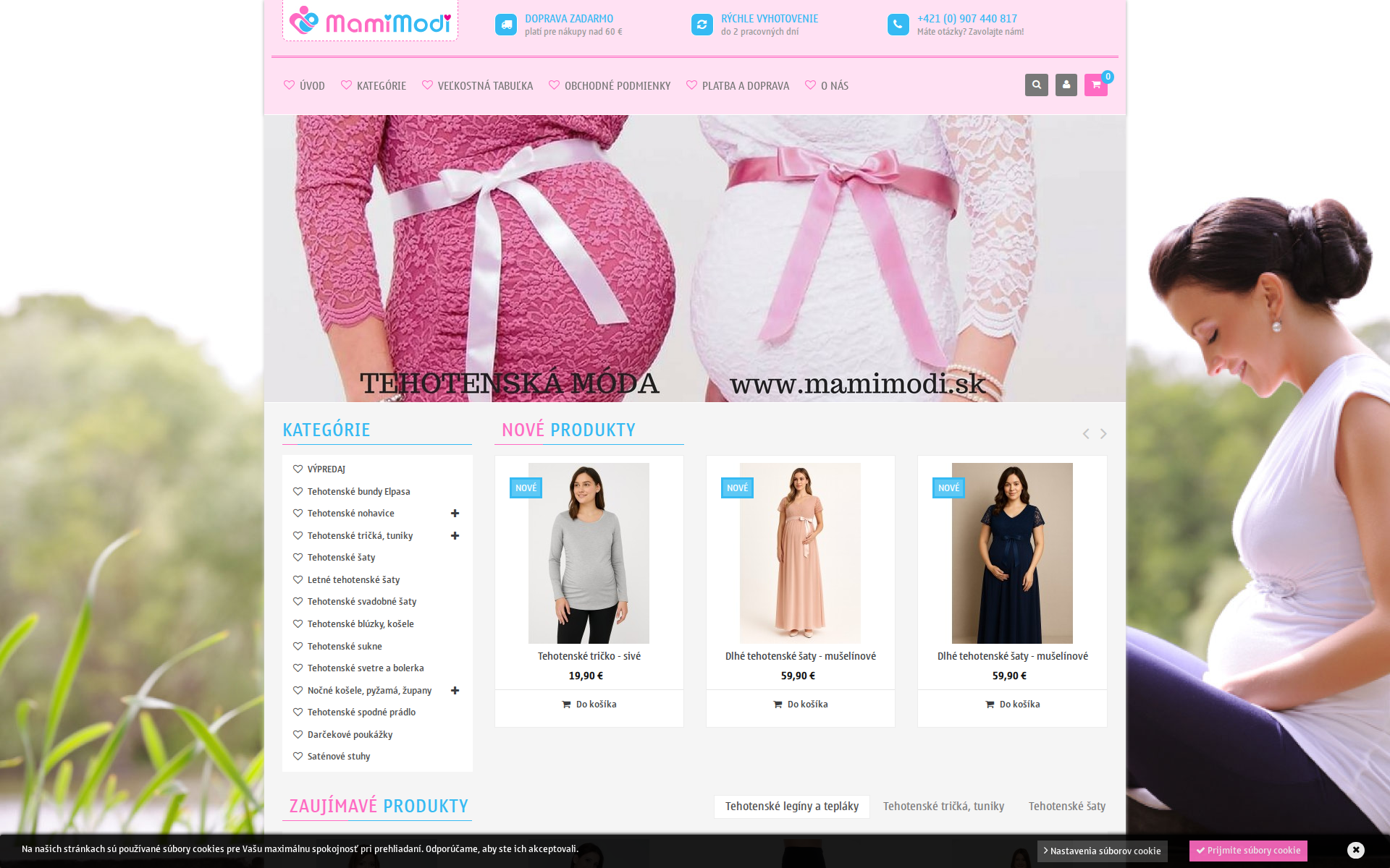 Náhľad webu mamimodi.sk