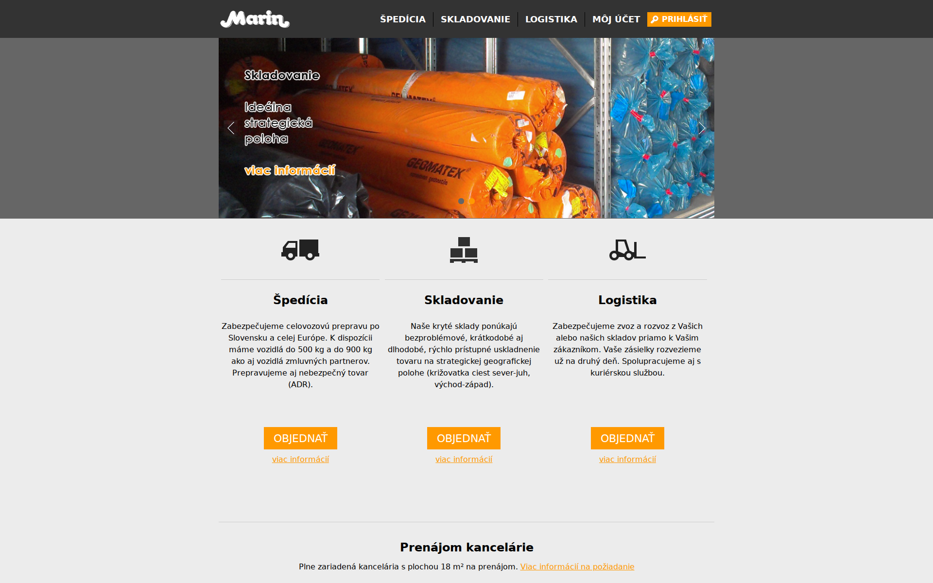 Náhľad webu marin.sk