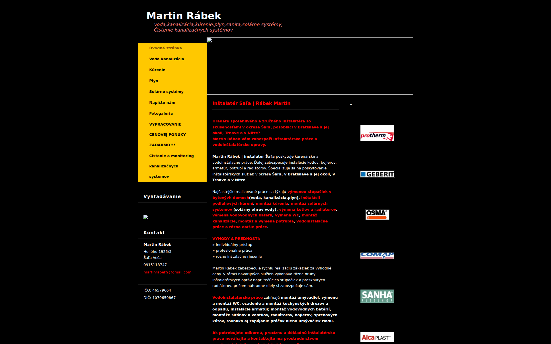 Náhľad webu martinrabek-instalater.sk