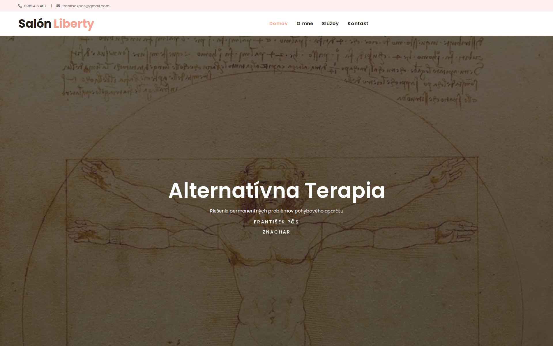 Náhľad webu masazeliberty.sk