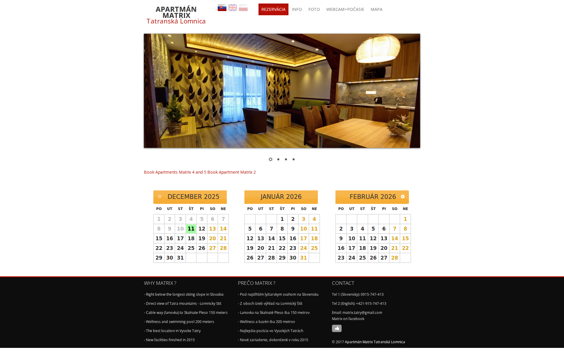 Náhľad webu matrix-tatry.sk