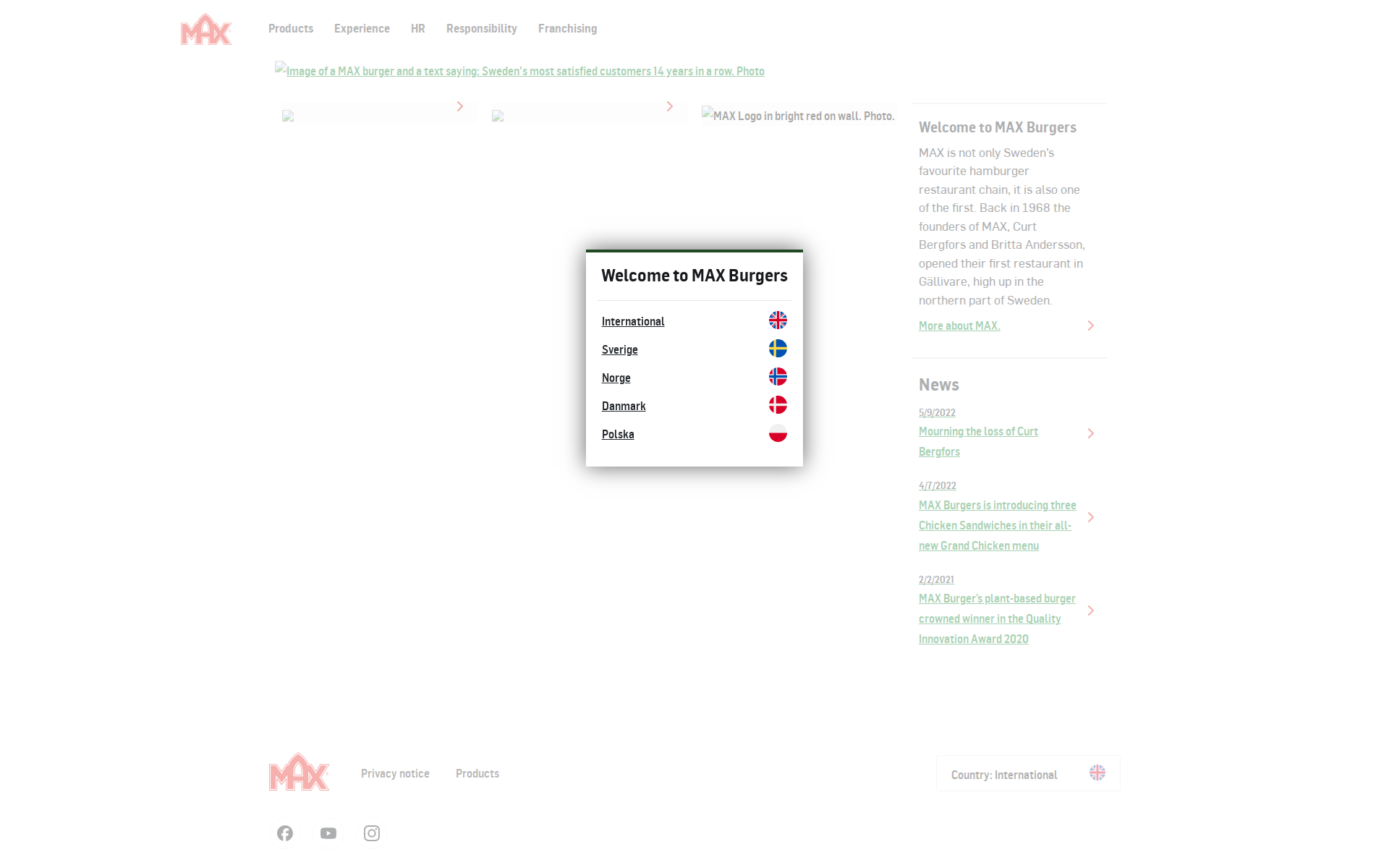 Náhľad webu maxburgers.sk
