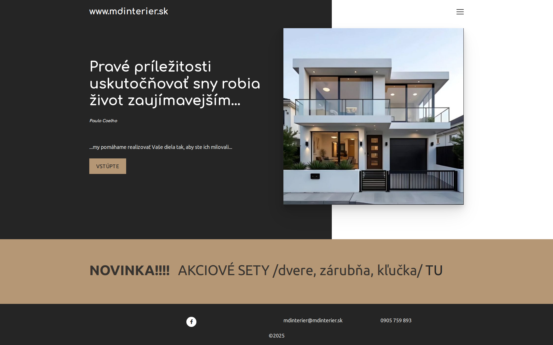 Náhľad webu mdinterier.sk