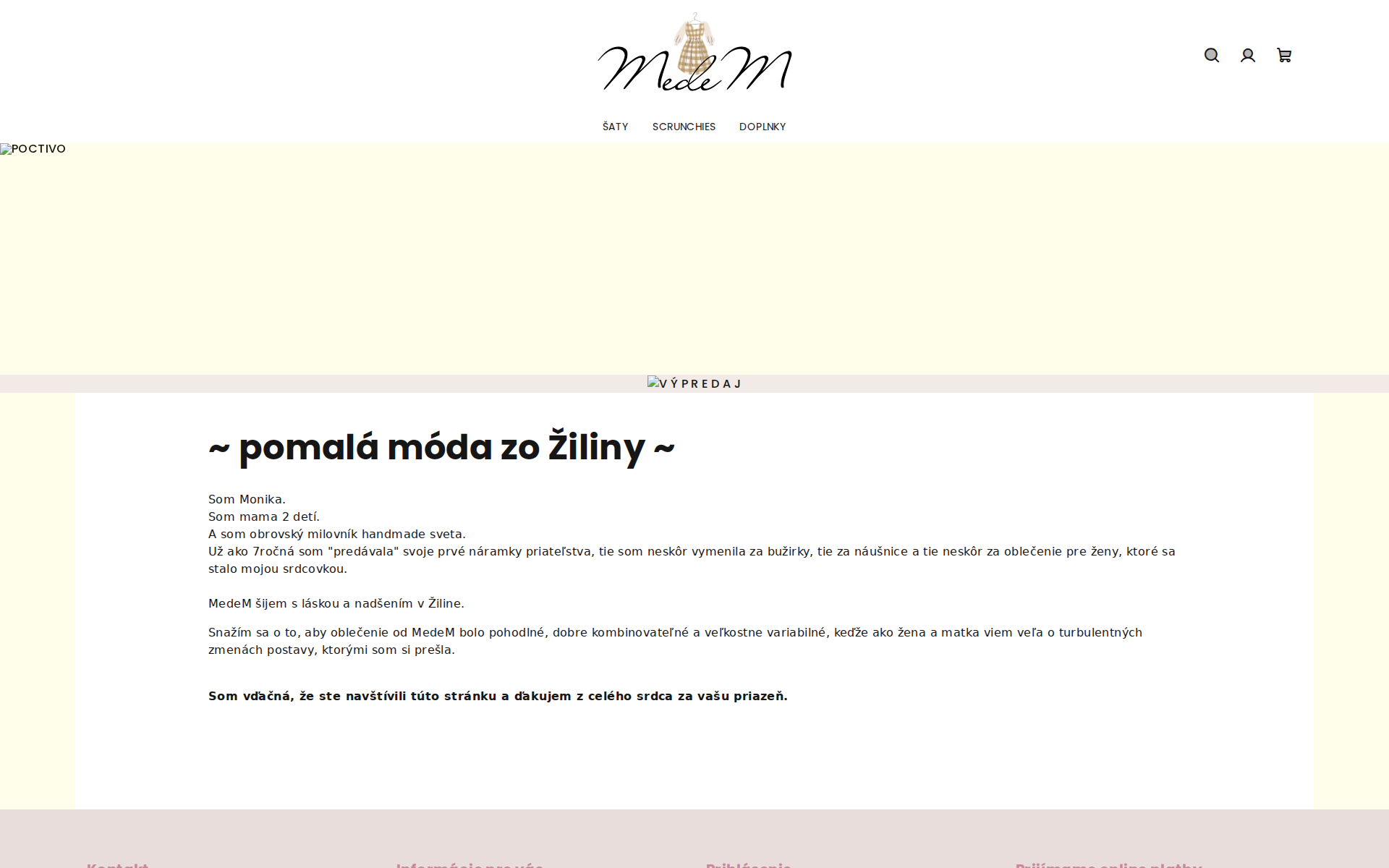 Náhľad webu medematelier.sk