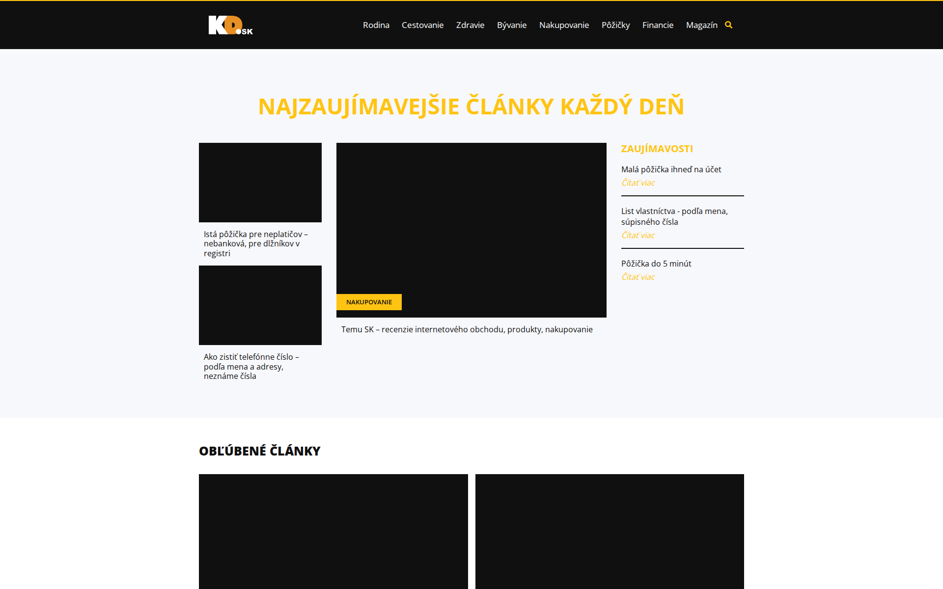 Náhľad webu medzicas.sk