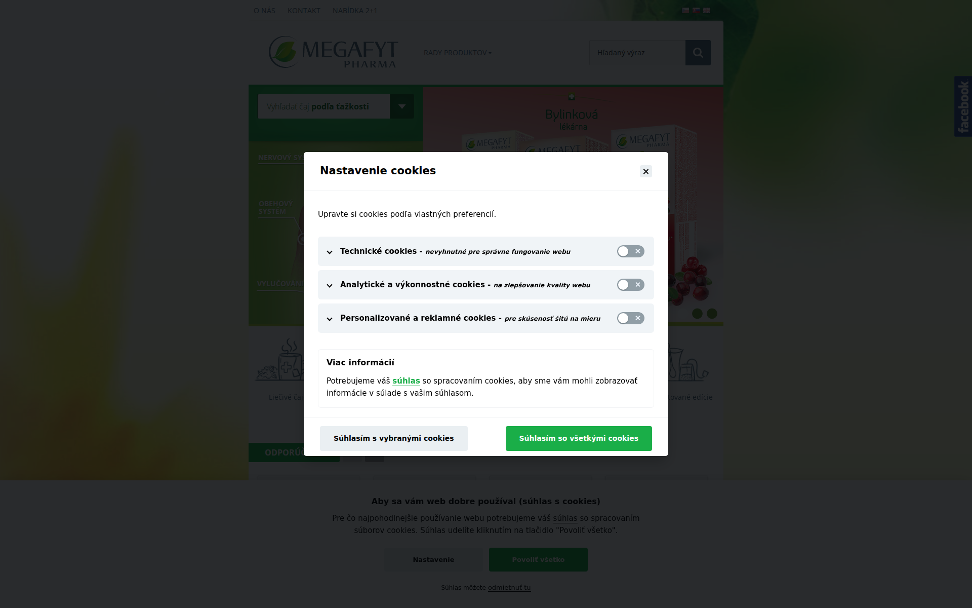 Náhľad webu megafyt.sk
