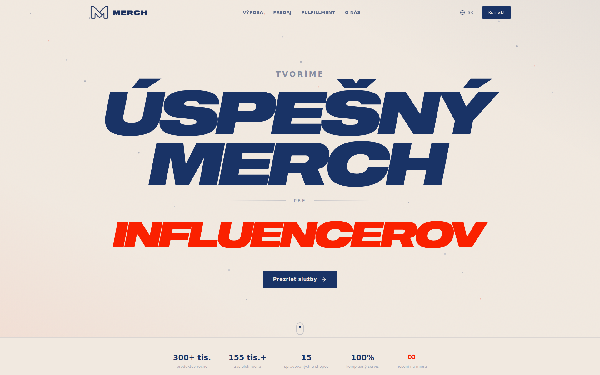 Náhľad webu merchsro.sk