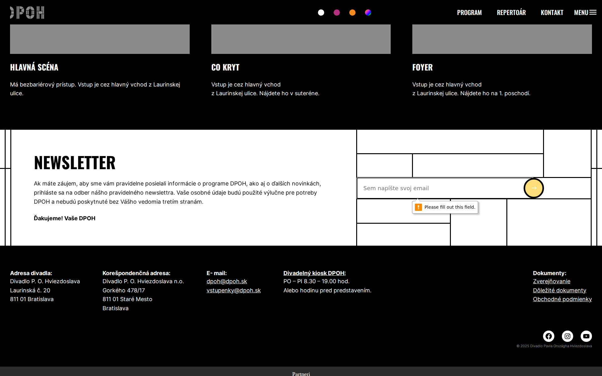 Náhľad webu mestskedivadlo.sk