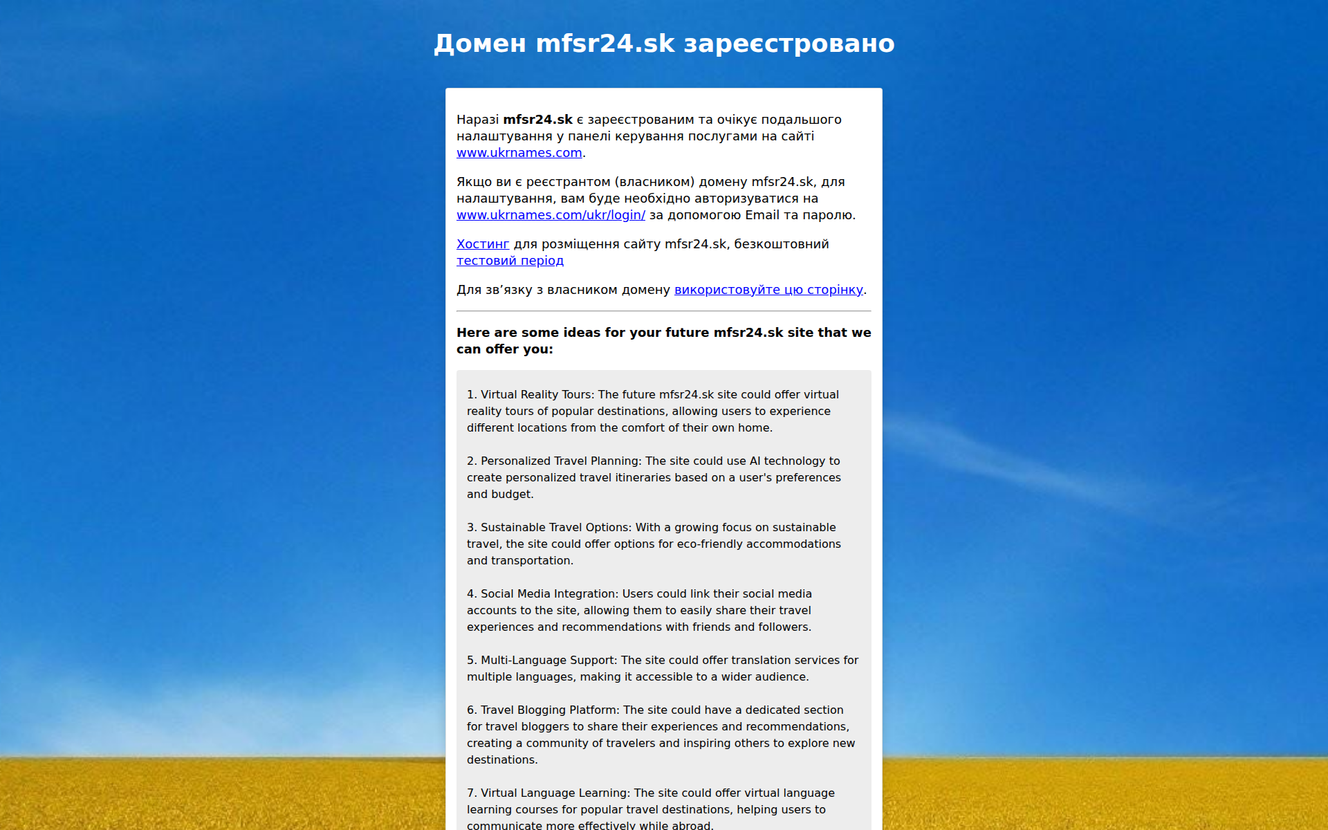 Náhľad webu mfsr24.sk