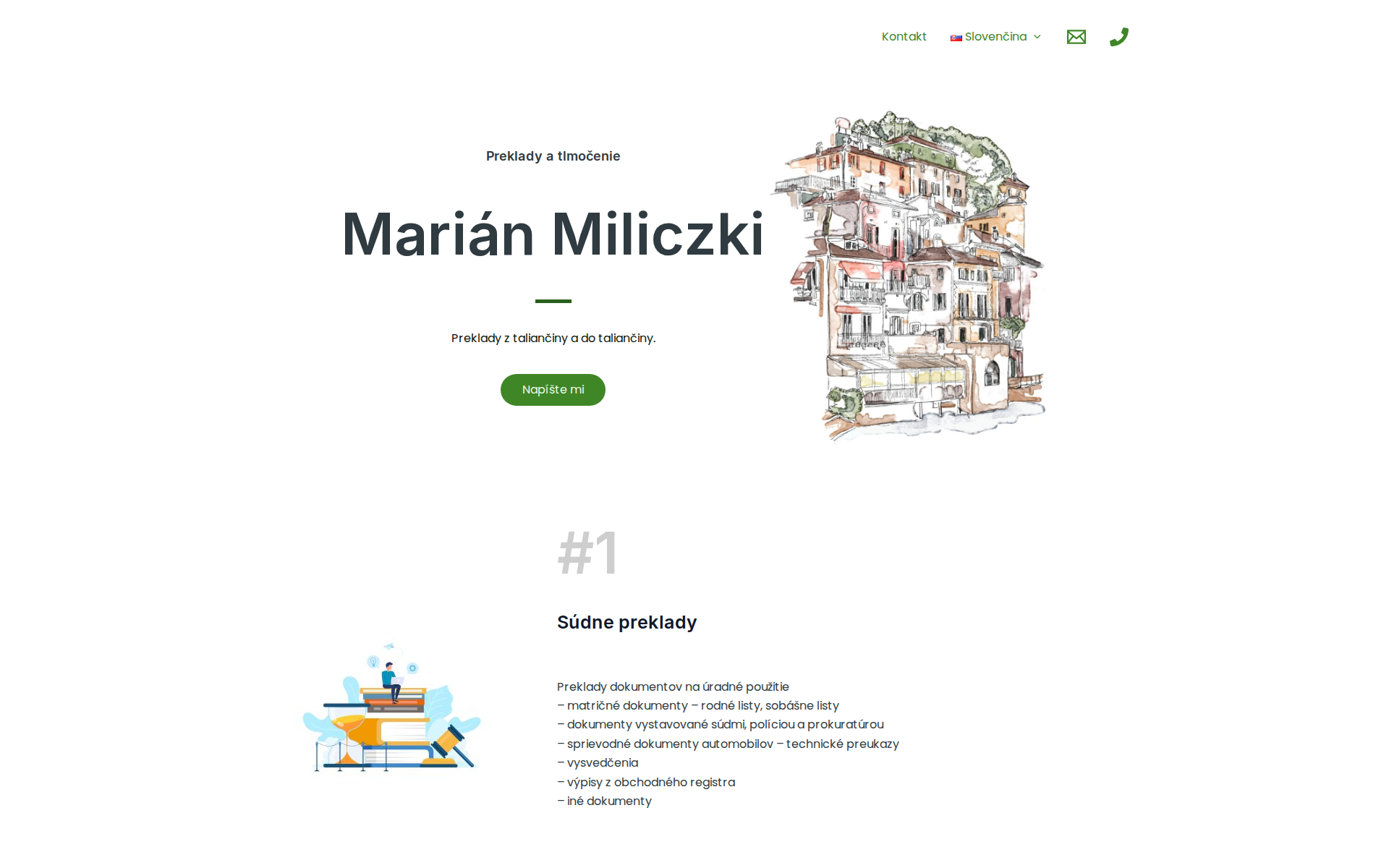 Náhľad webu miliczki.sk