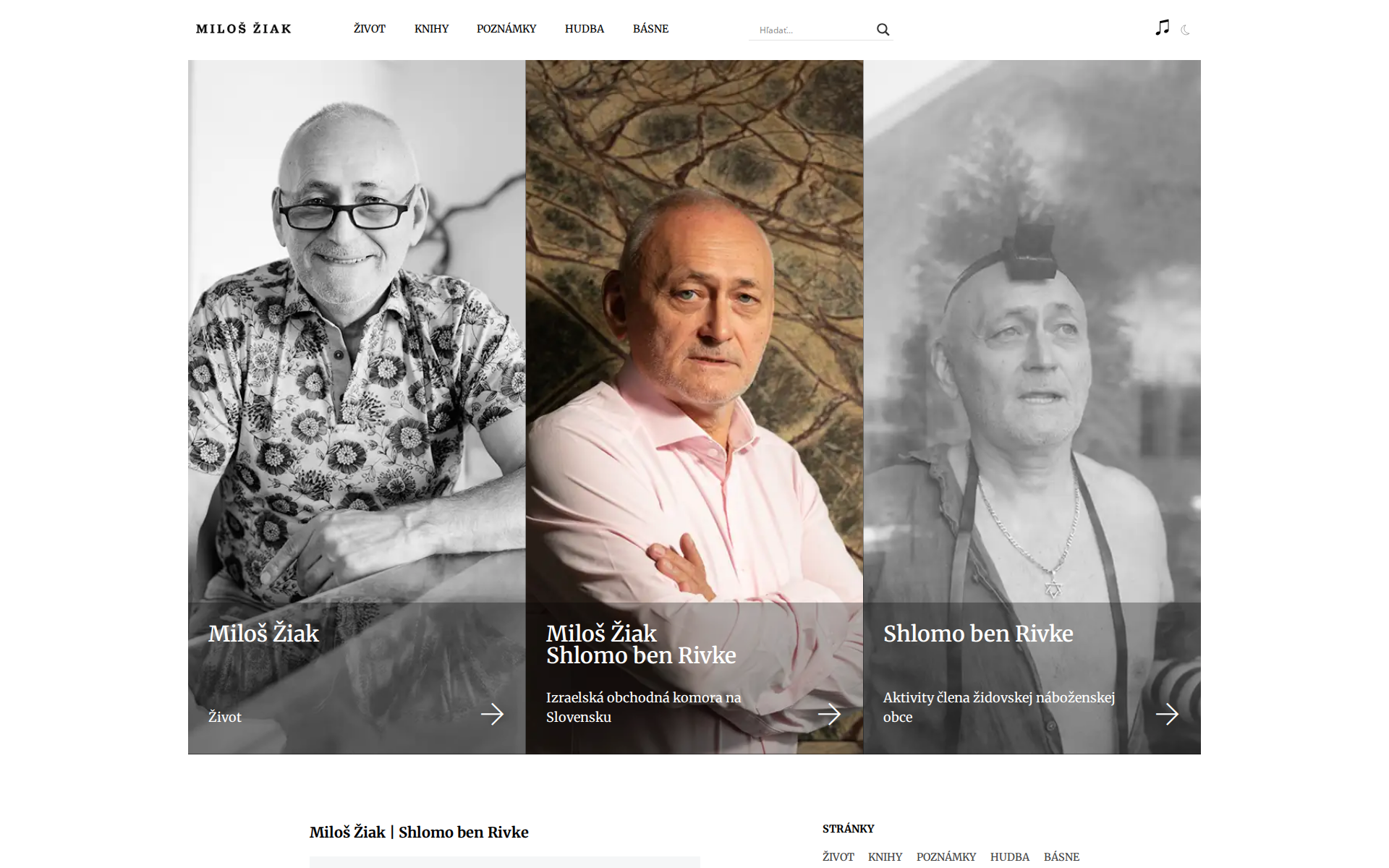 Náhľad webu milosziak.sk