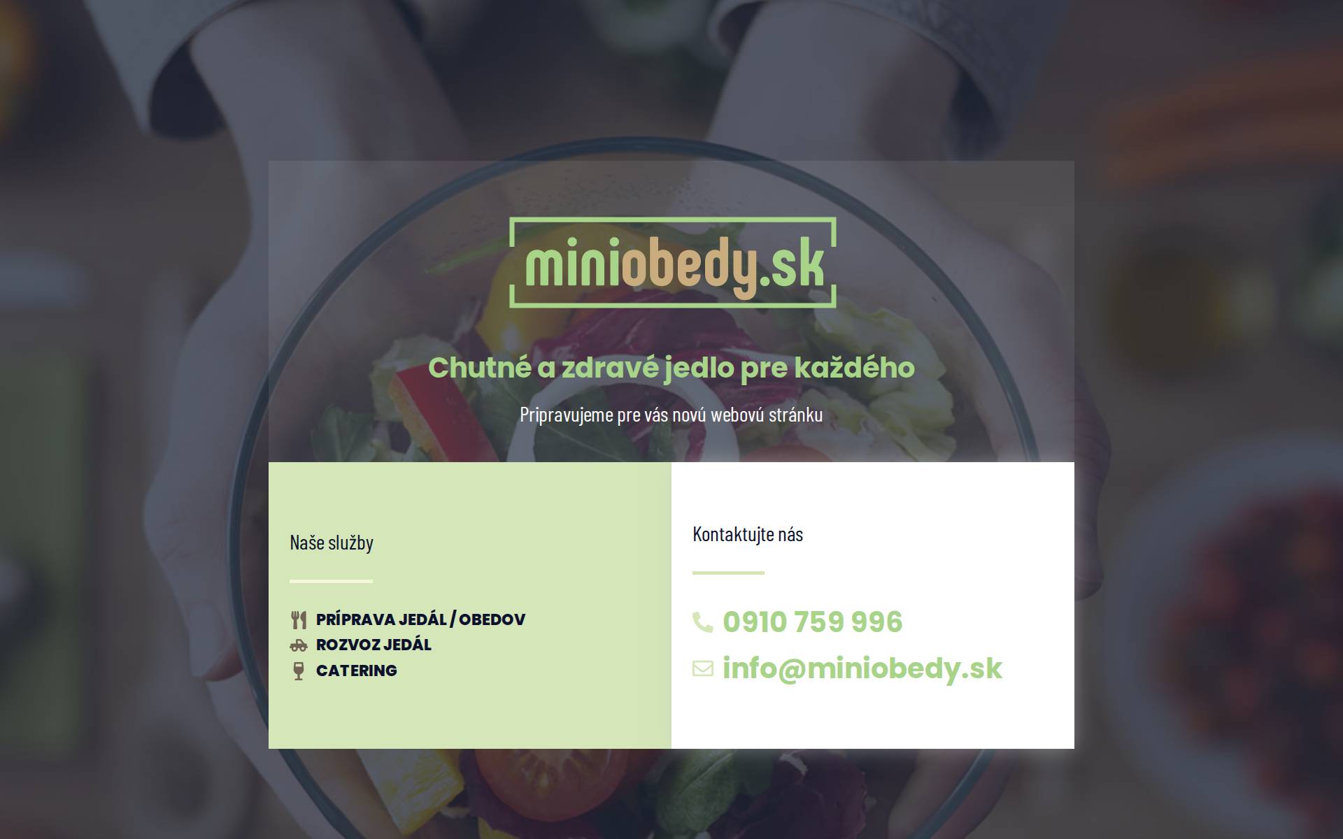 Náhľad webu miniobedy.sk