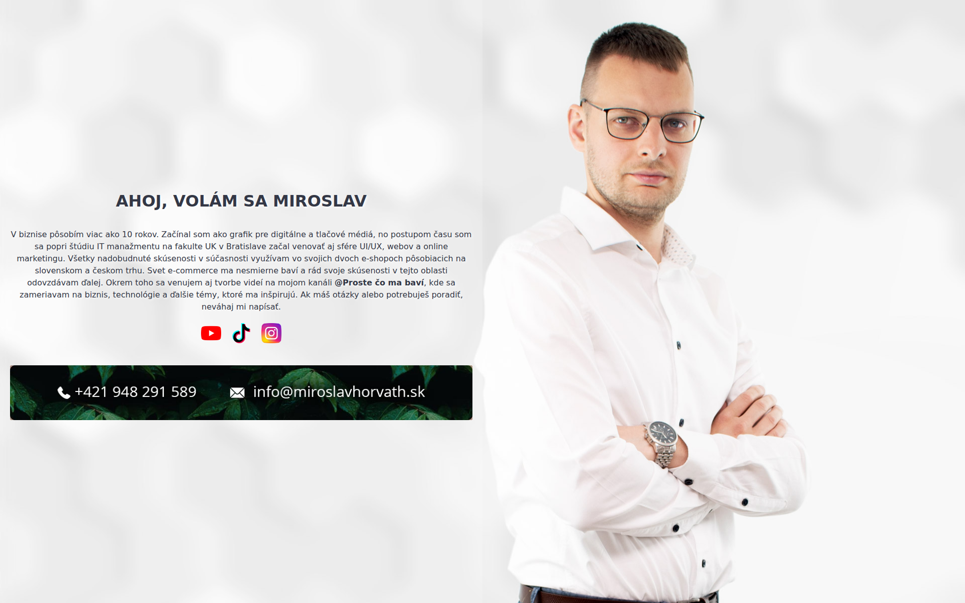 Náhľad webu miroslavhorvath.sk