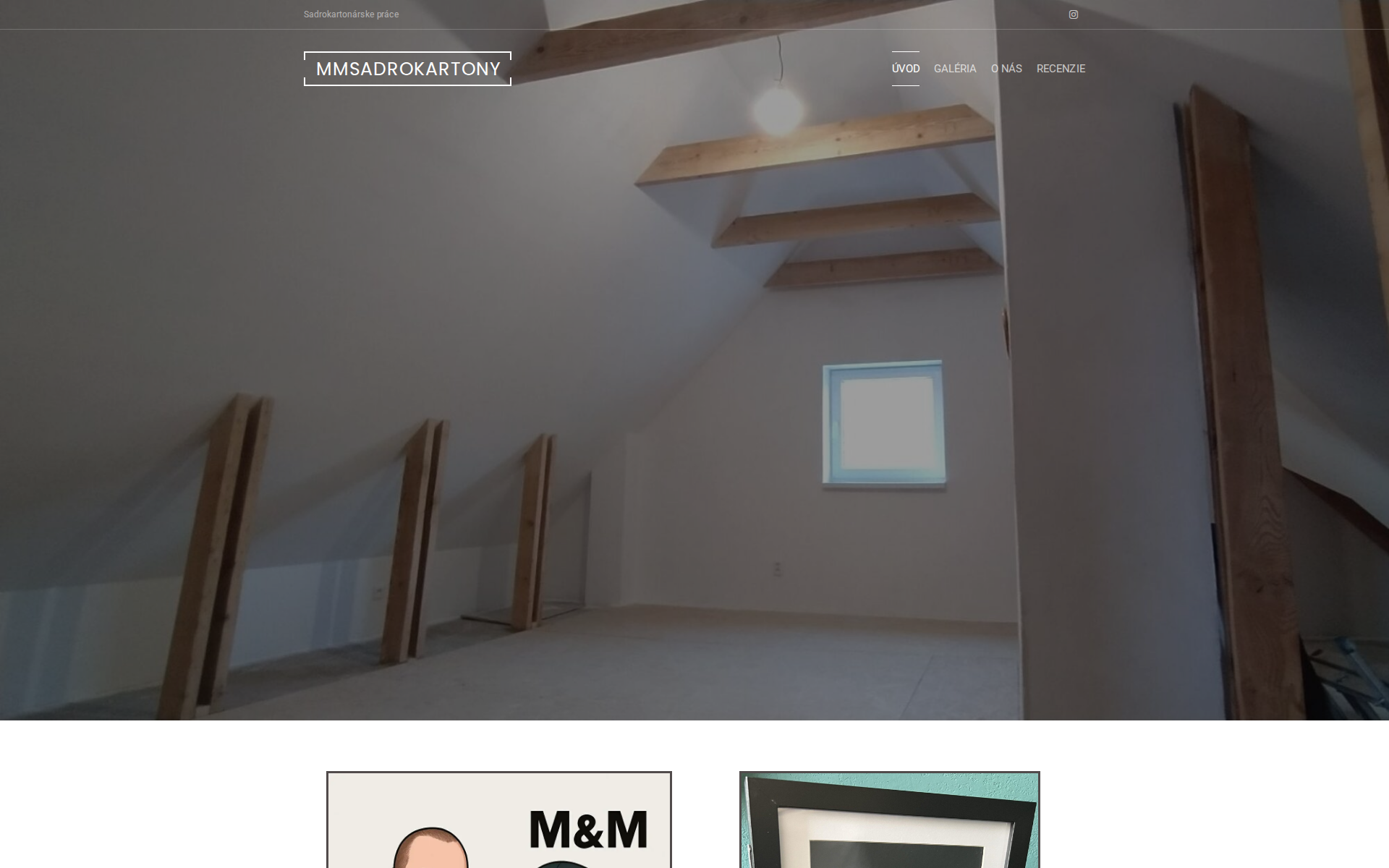 Náhľad webu mmsadrokartony.sk