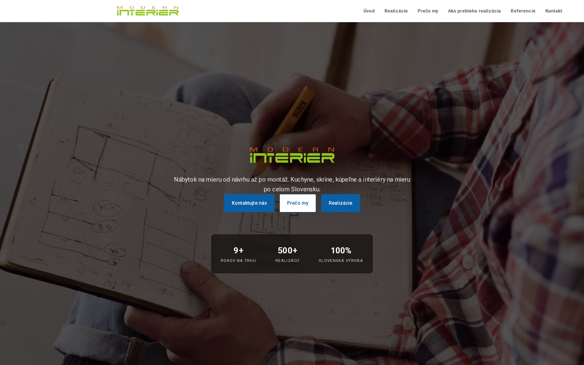Náhľad webu moderninterier.sk