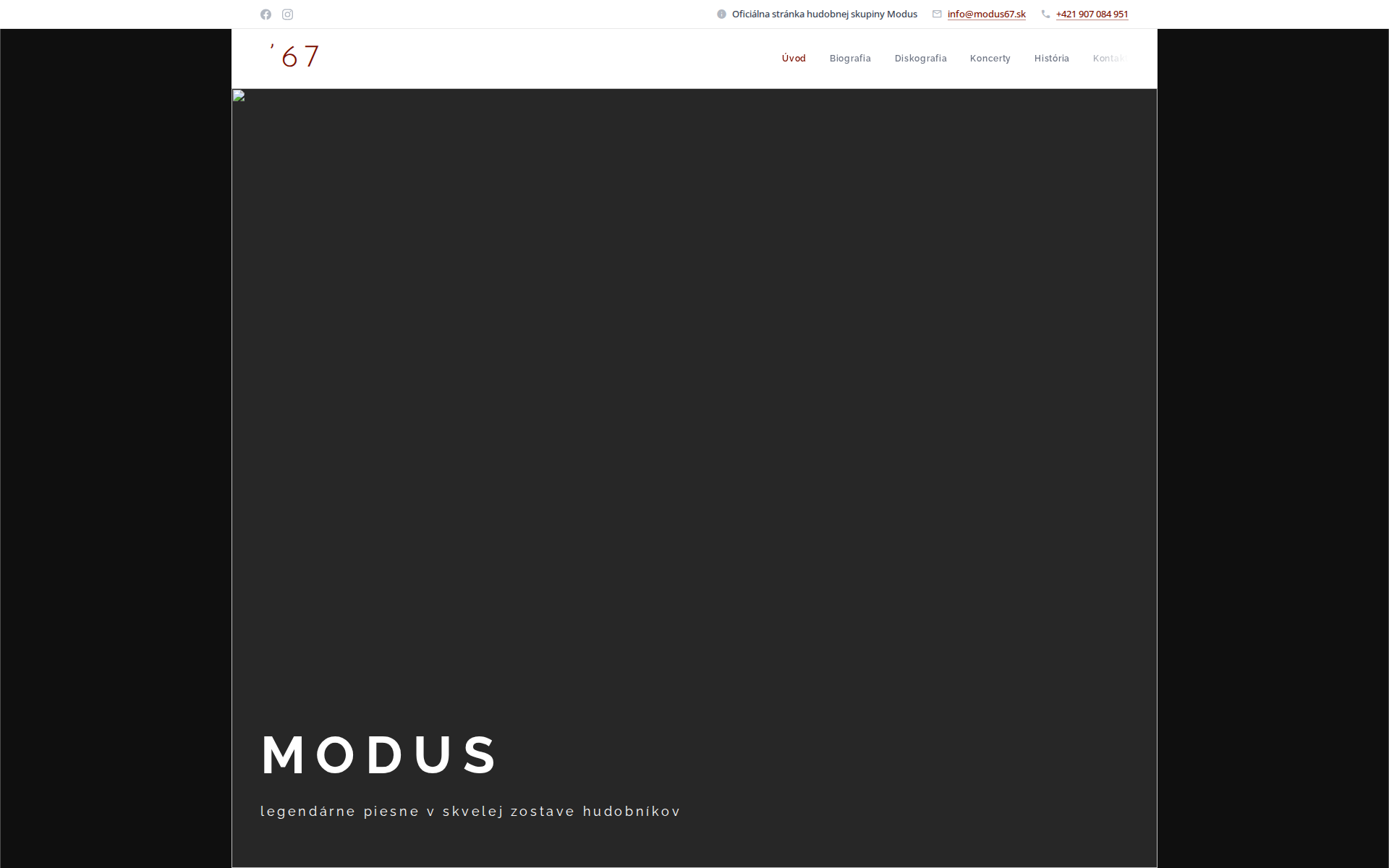 Náhľad webu modus67.sk