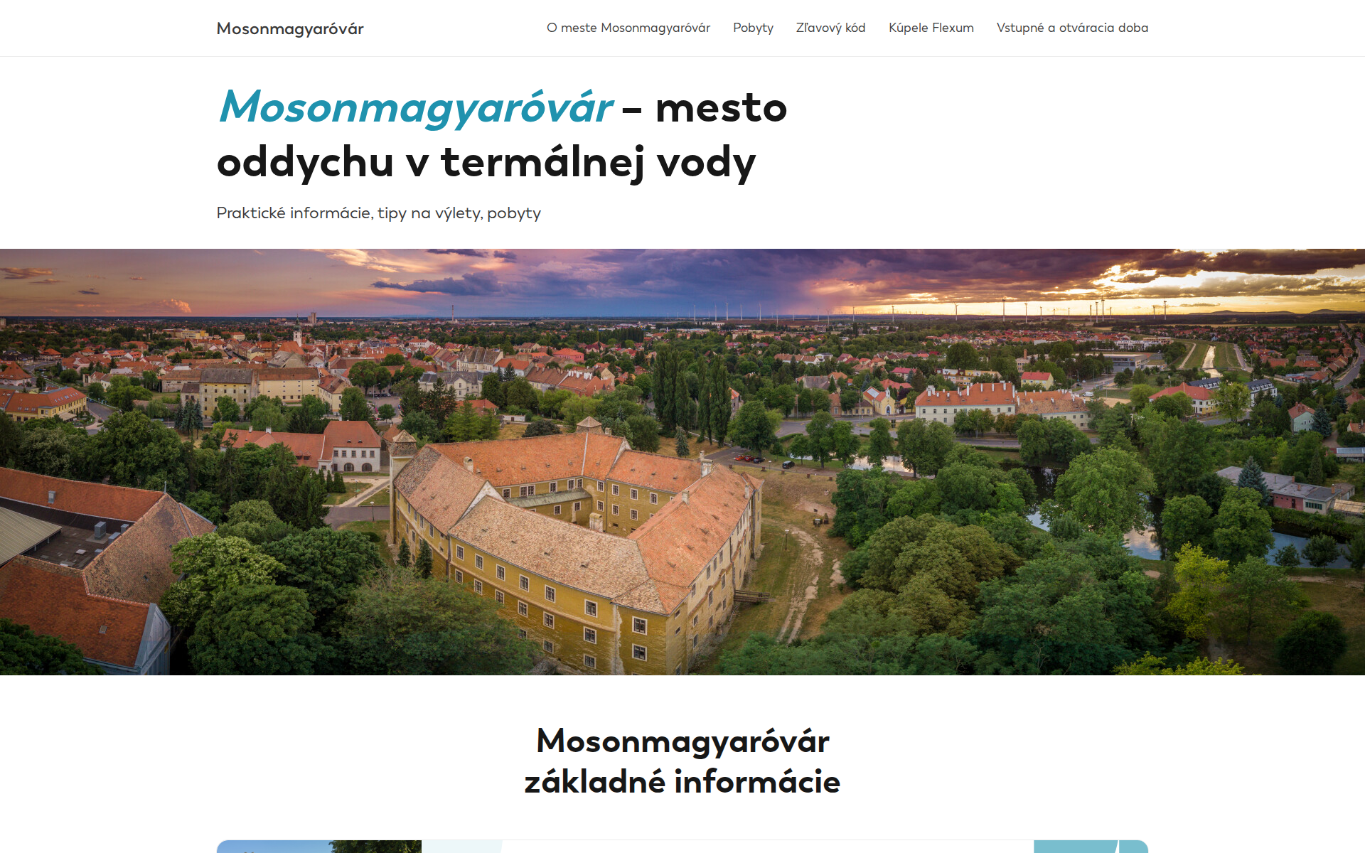 Náhľad webu mosonmagyarovar.sk