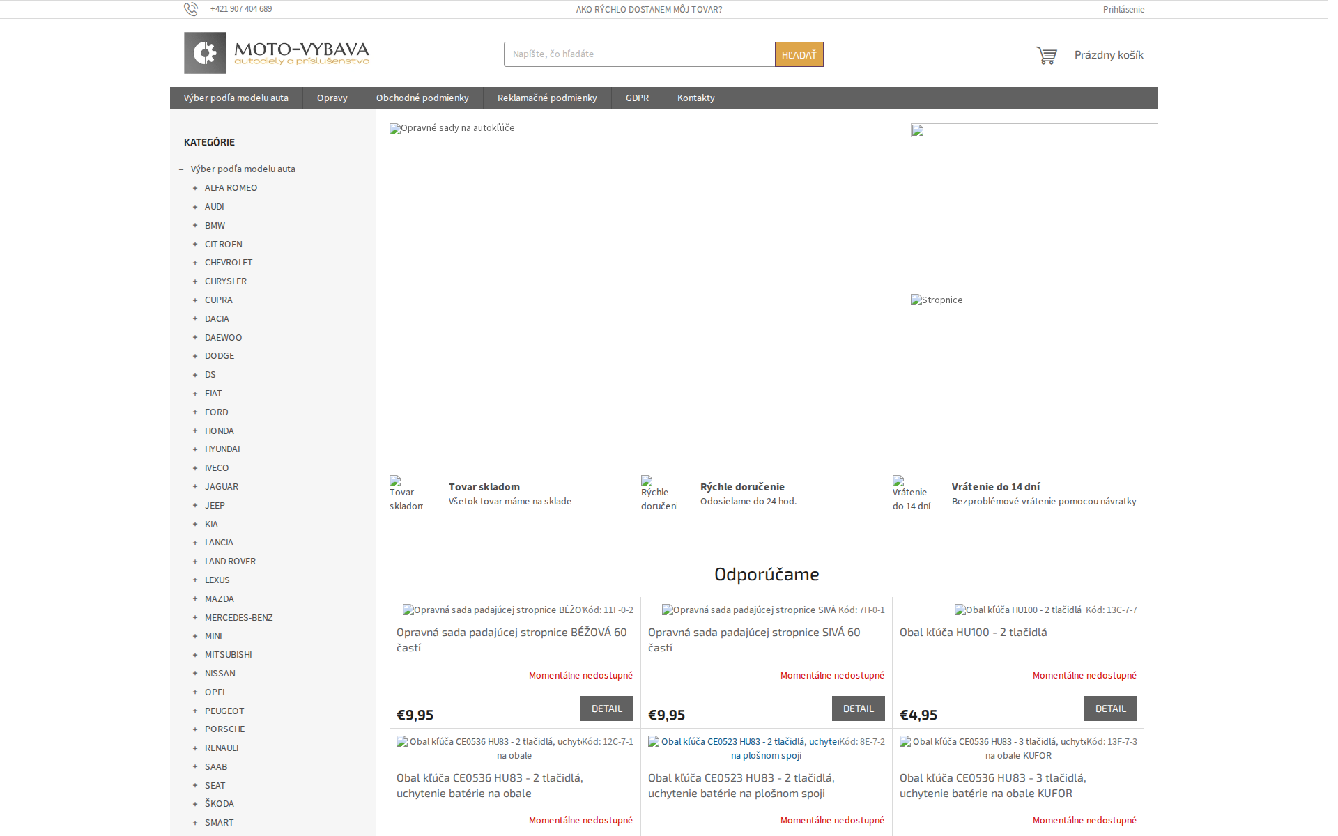 Náhľad webu motovybava.sk