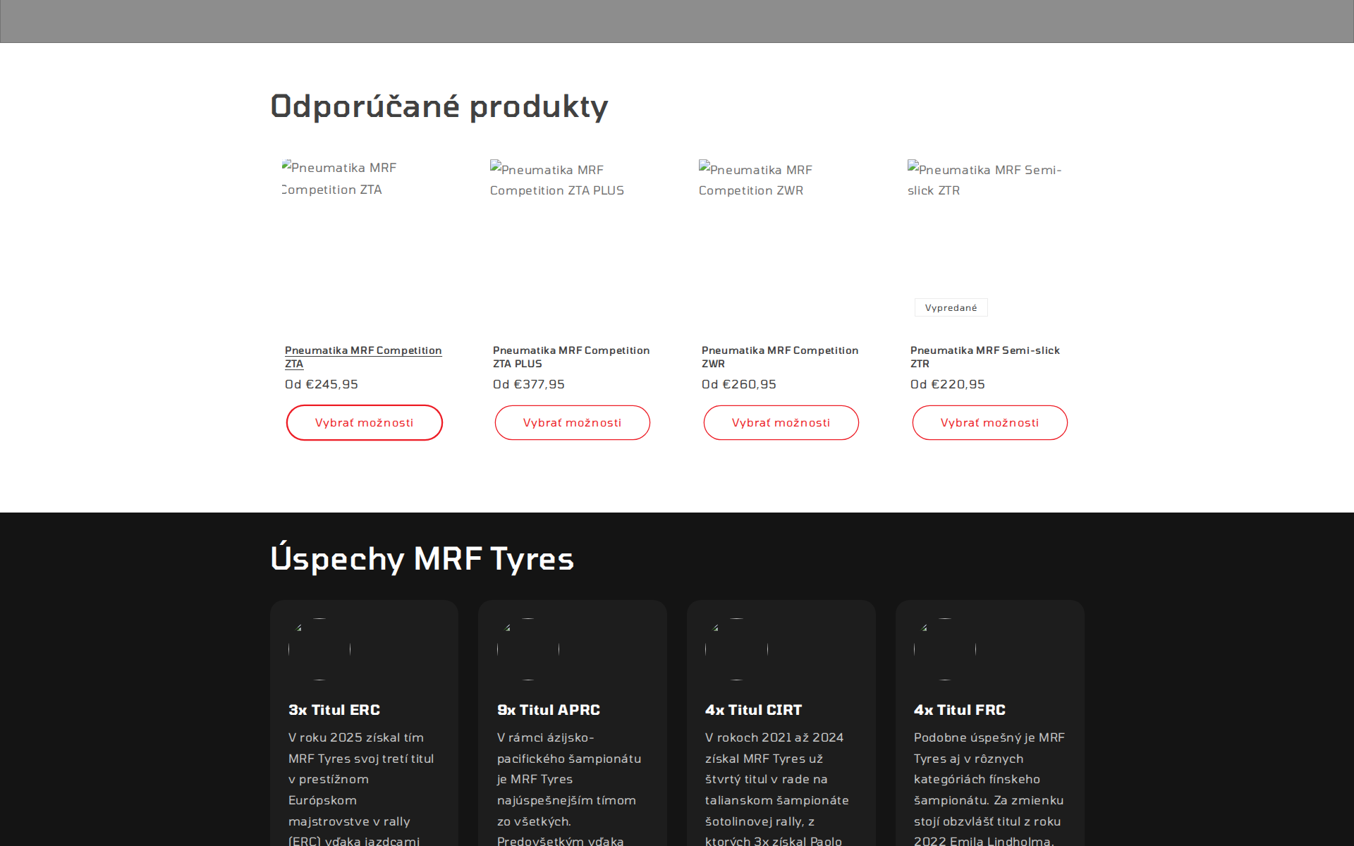 Náhľad webu mrfmotorsports.sk