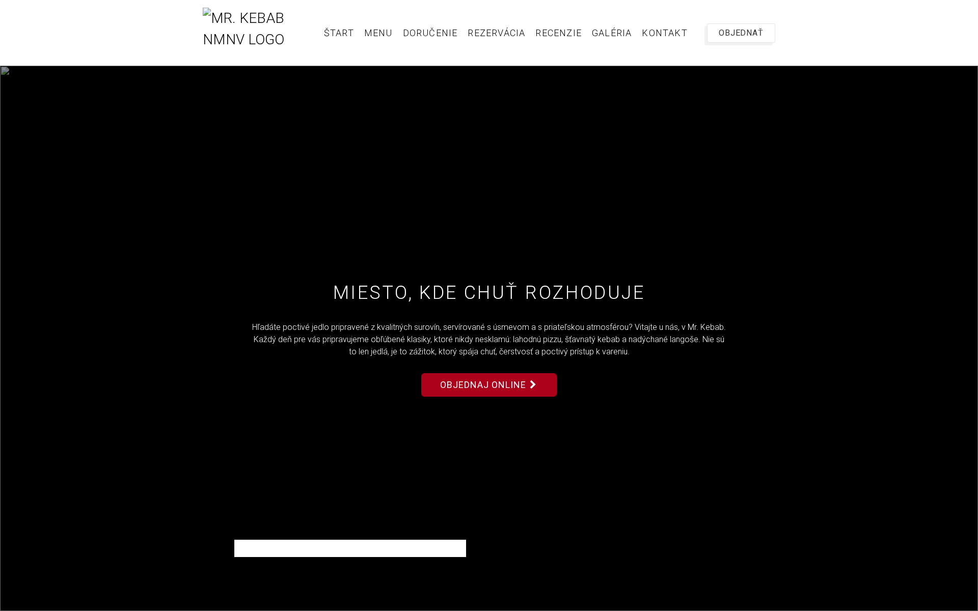 Náhľad webu mrkebabchicken.sk