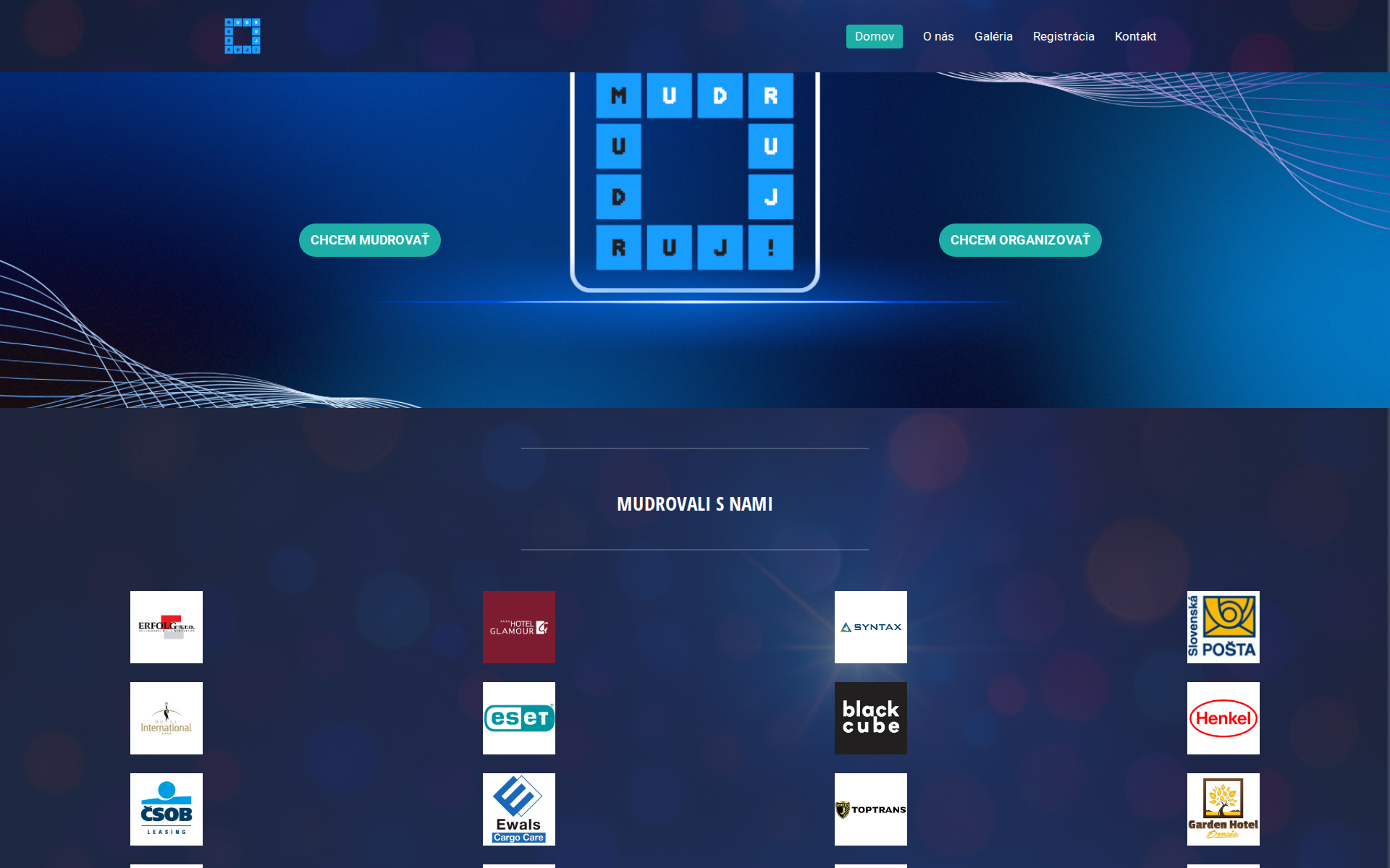 Náhľad webu mudrujquiz.sk