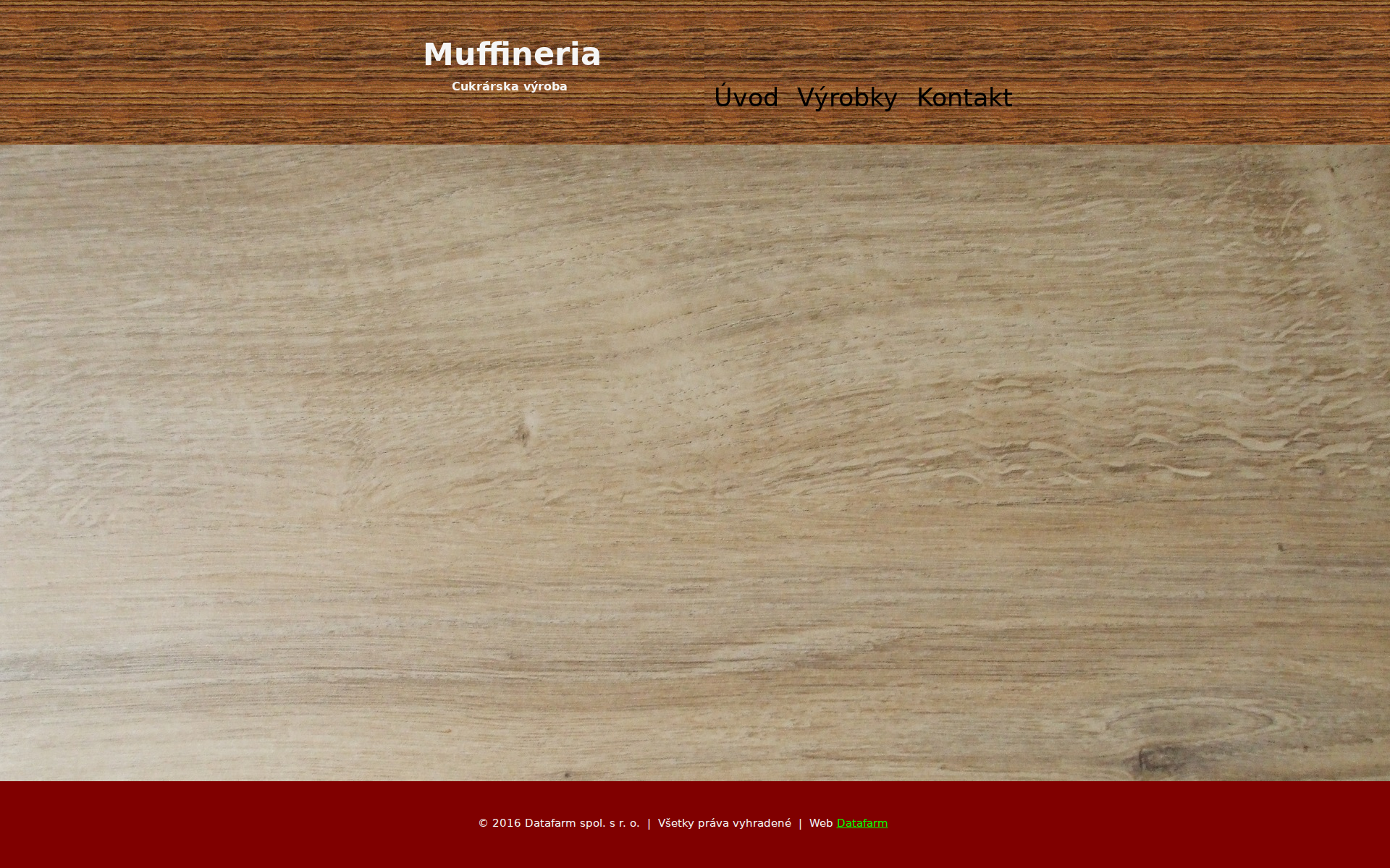 Náhľad webu muffineria.sk