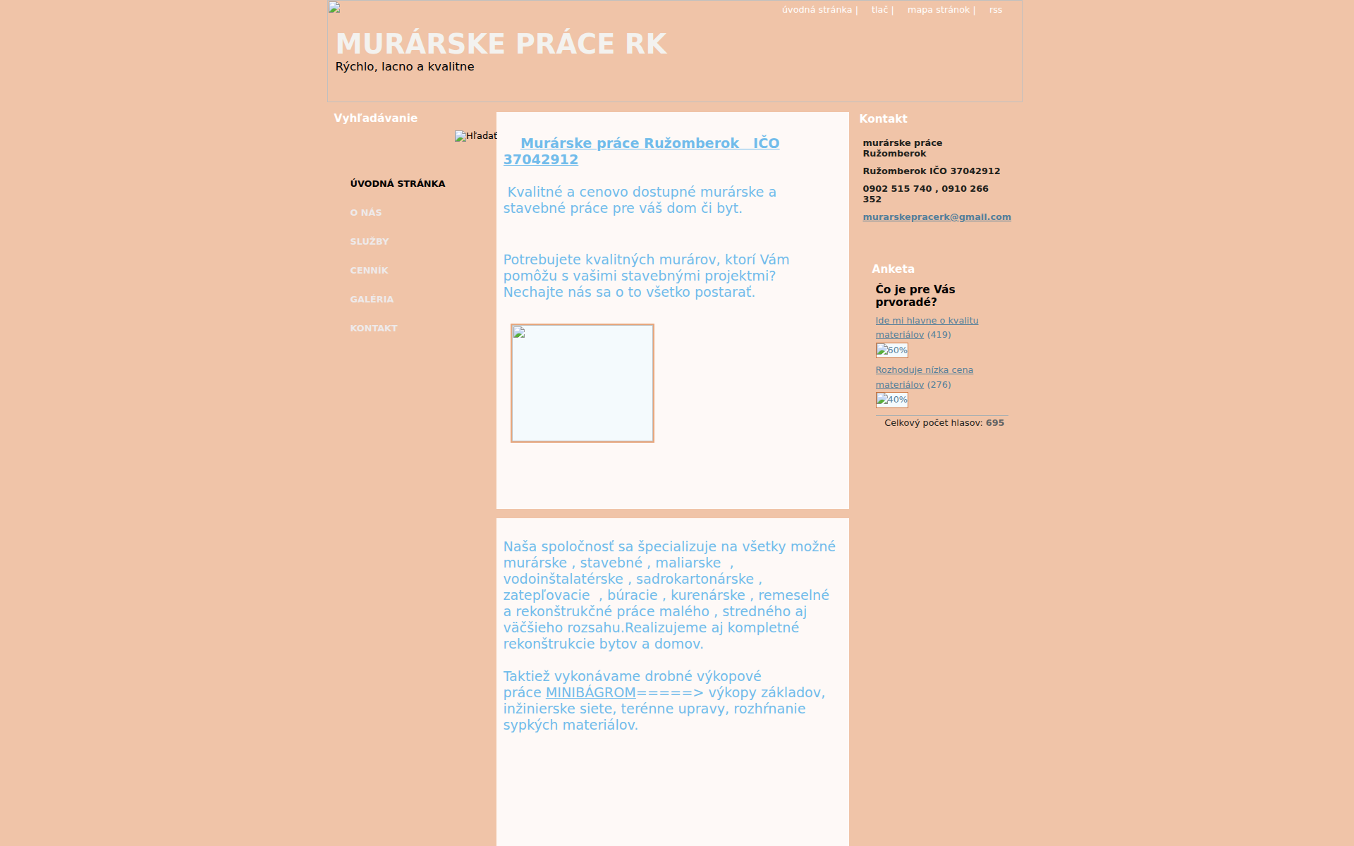 Náhľad webu murarskepracerk.sk