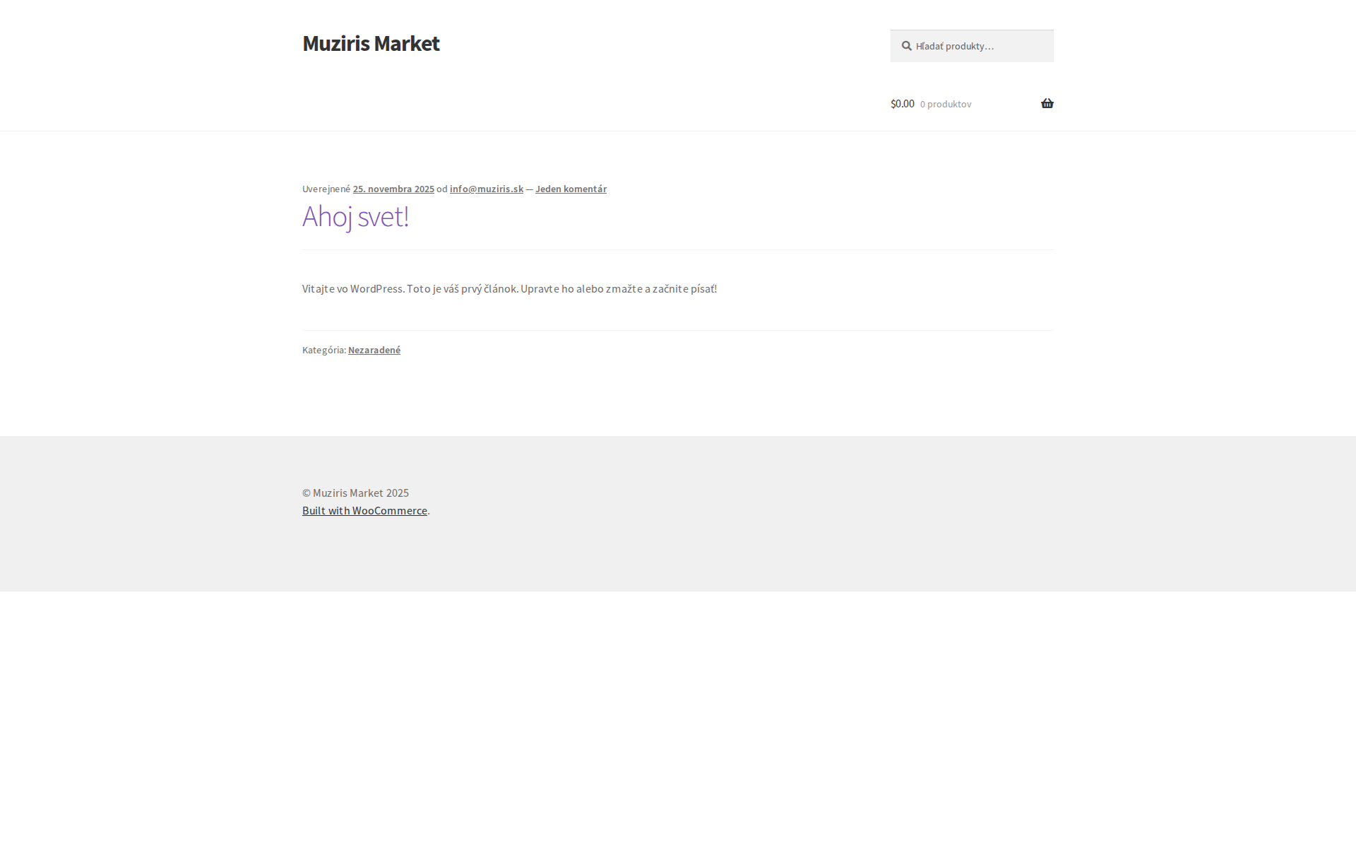 Náhľad webu muziris.sk