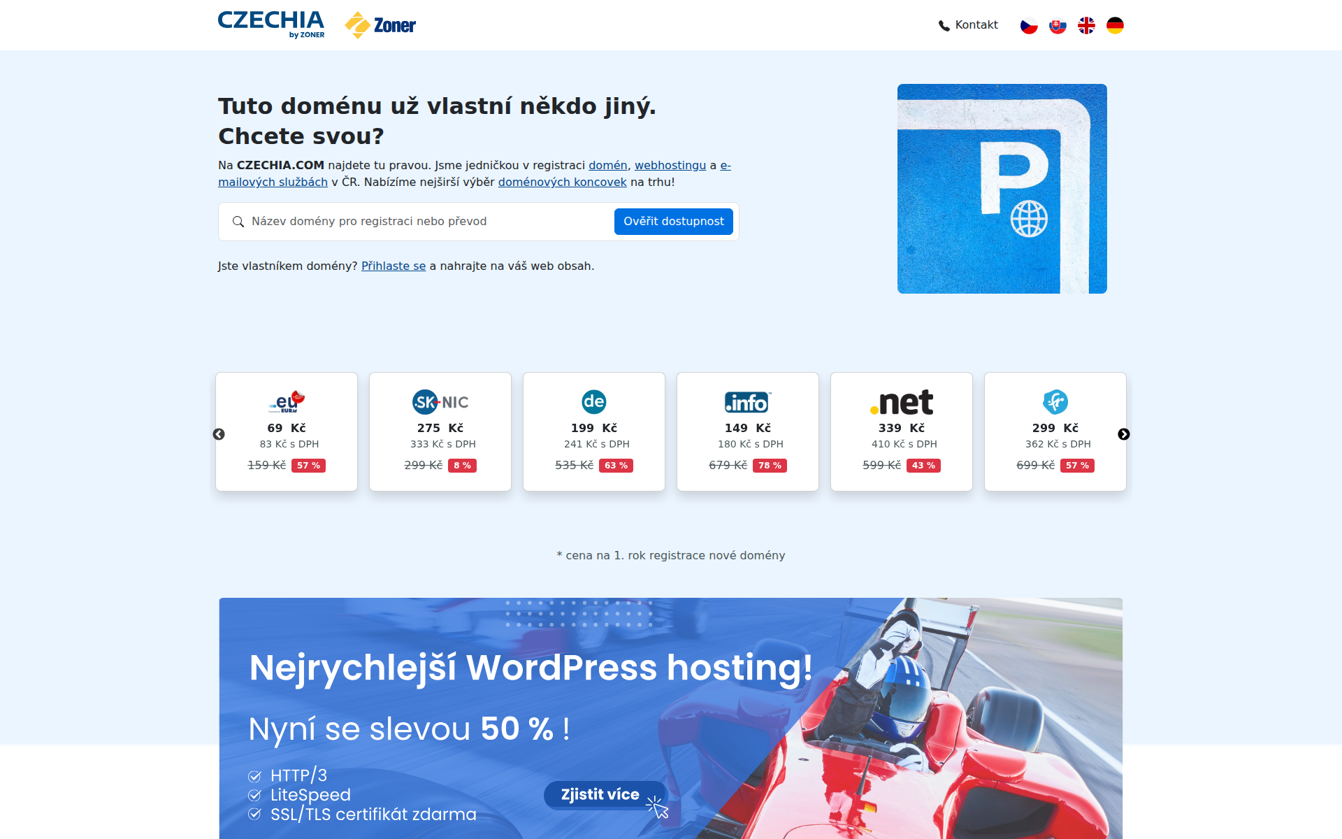 Náhľad webu myplusone.sk