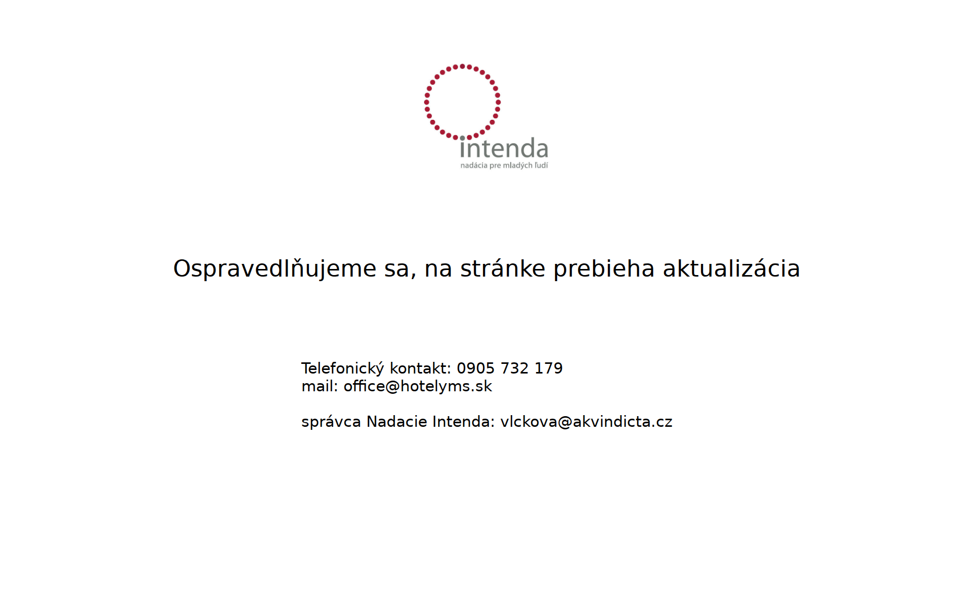 Náhľad webu nadaciaintenda.sk